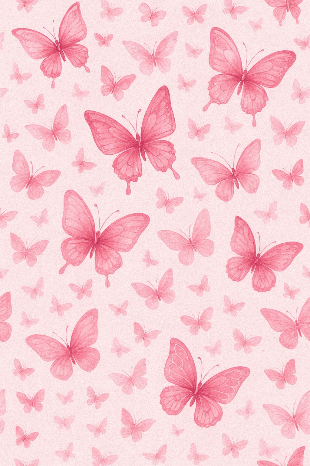 Breast Cancer Pink Butterflies Decoupage Paper-- Cancer Awareness