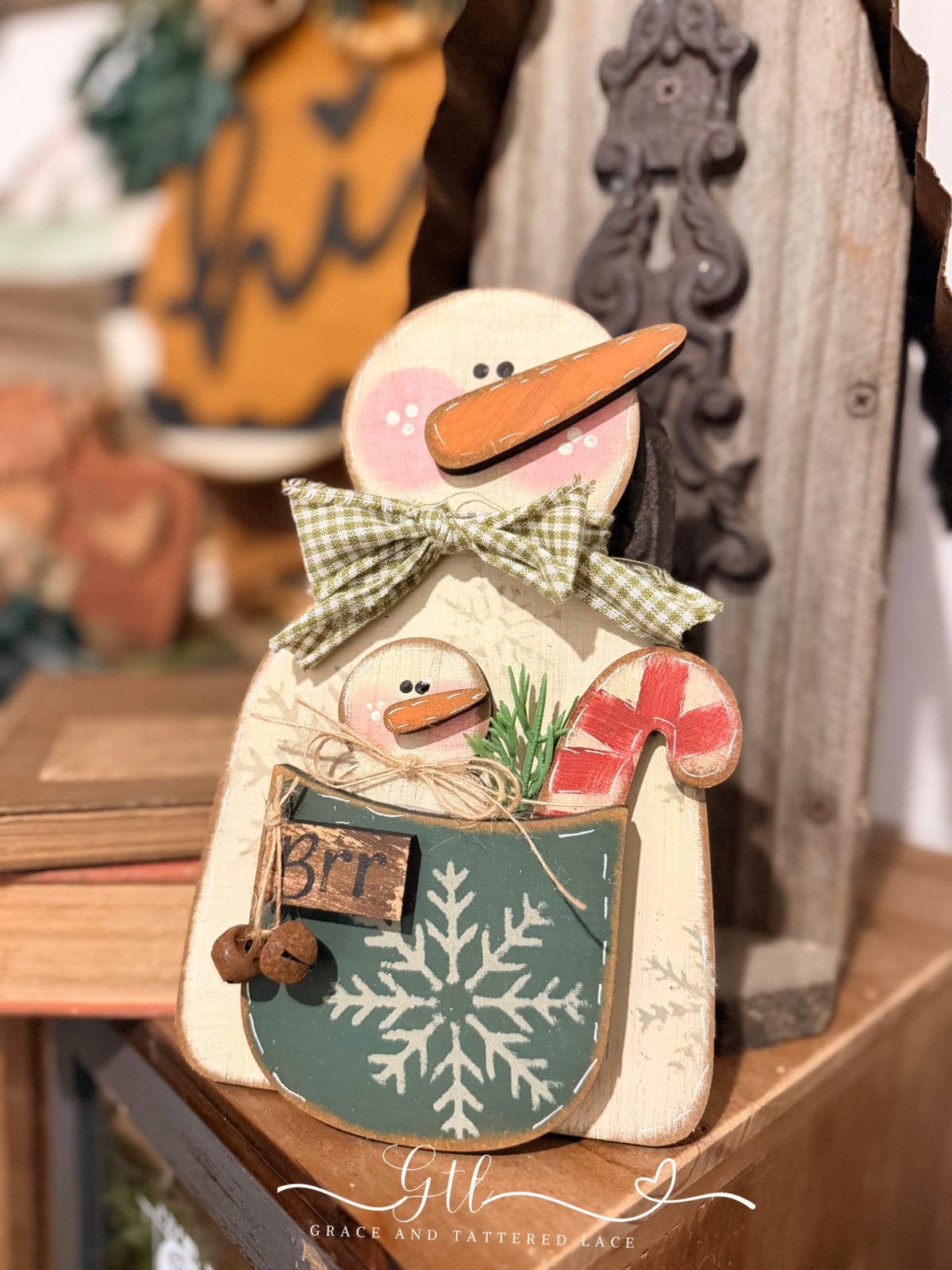 Rustic Pocket Snowman with Little Buddy DIY Wood Kit