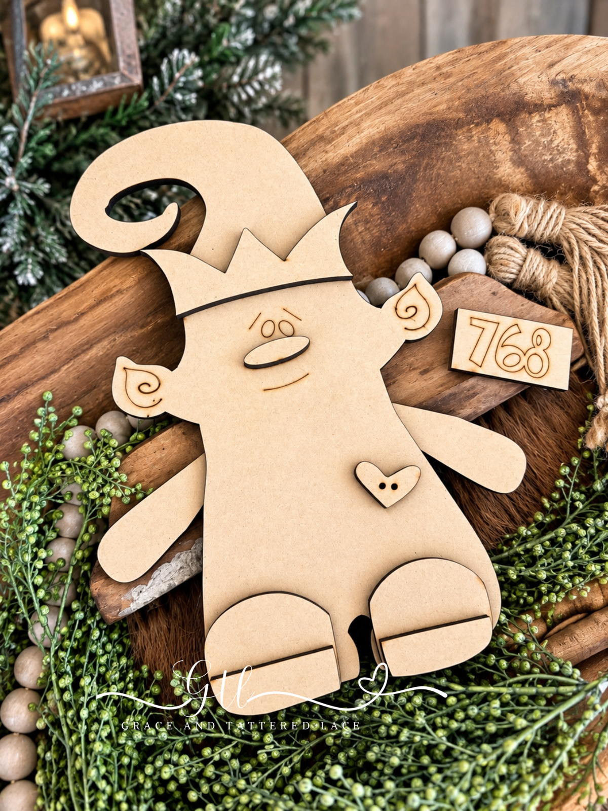 Wonky Little Elf Dude DIY Wood Kit 763