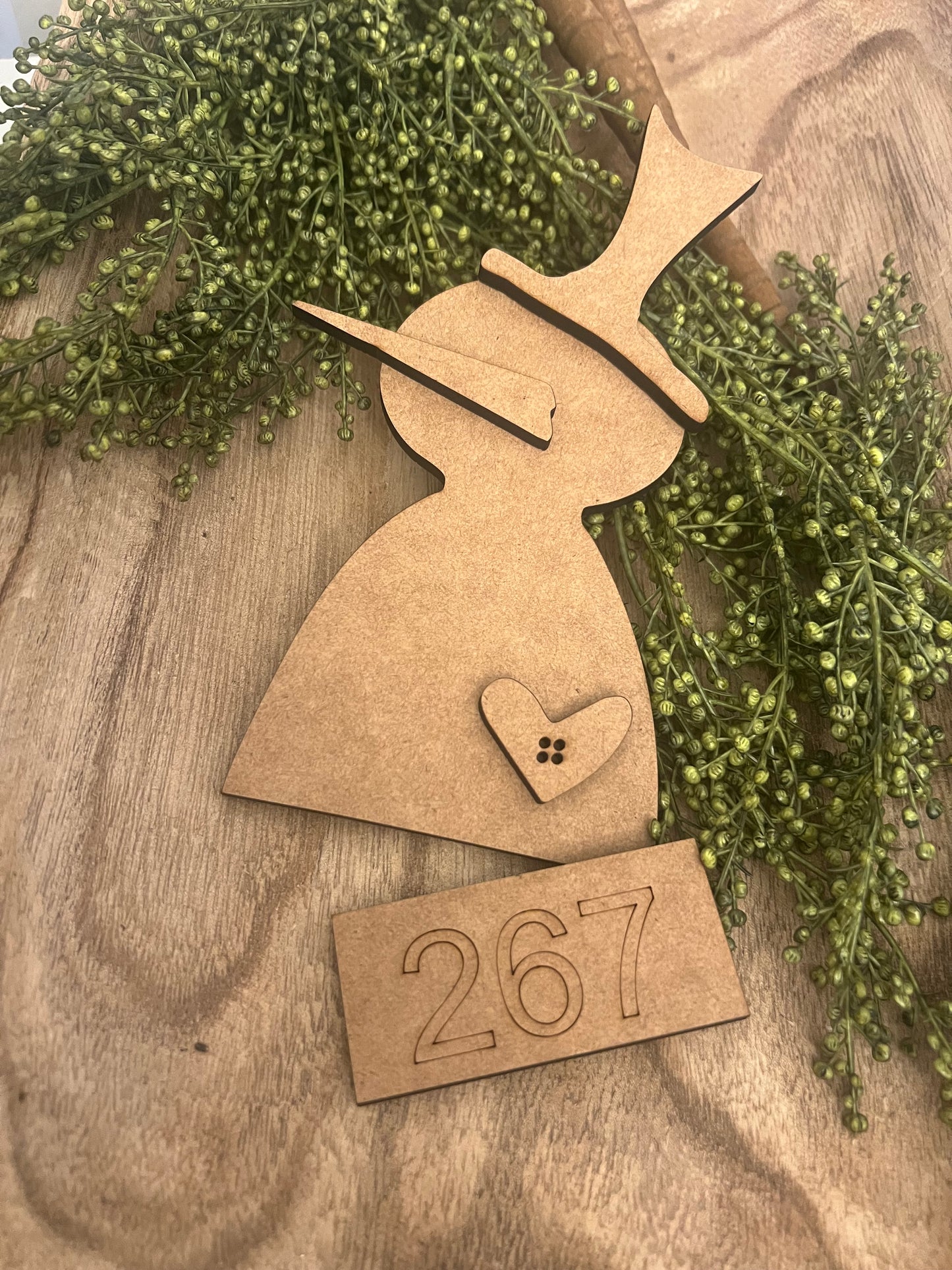 Rustic Snowman with hat ONLY #267
