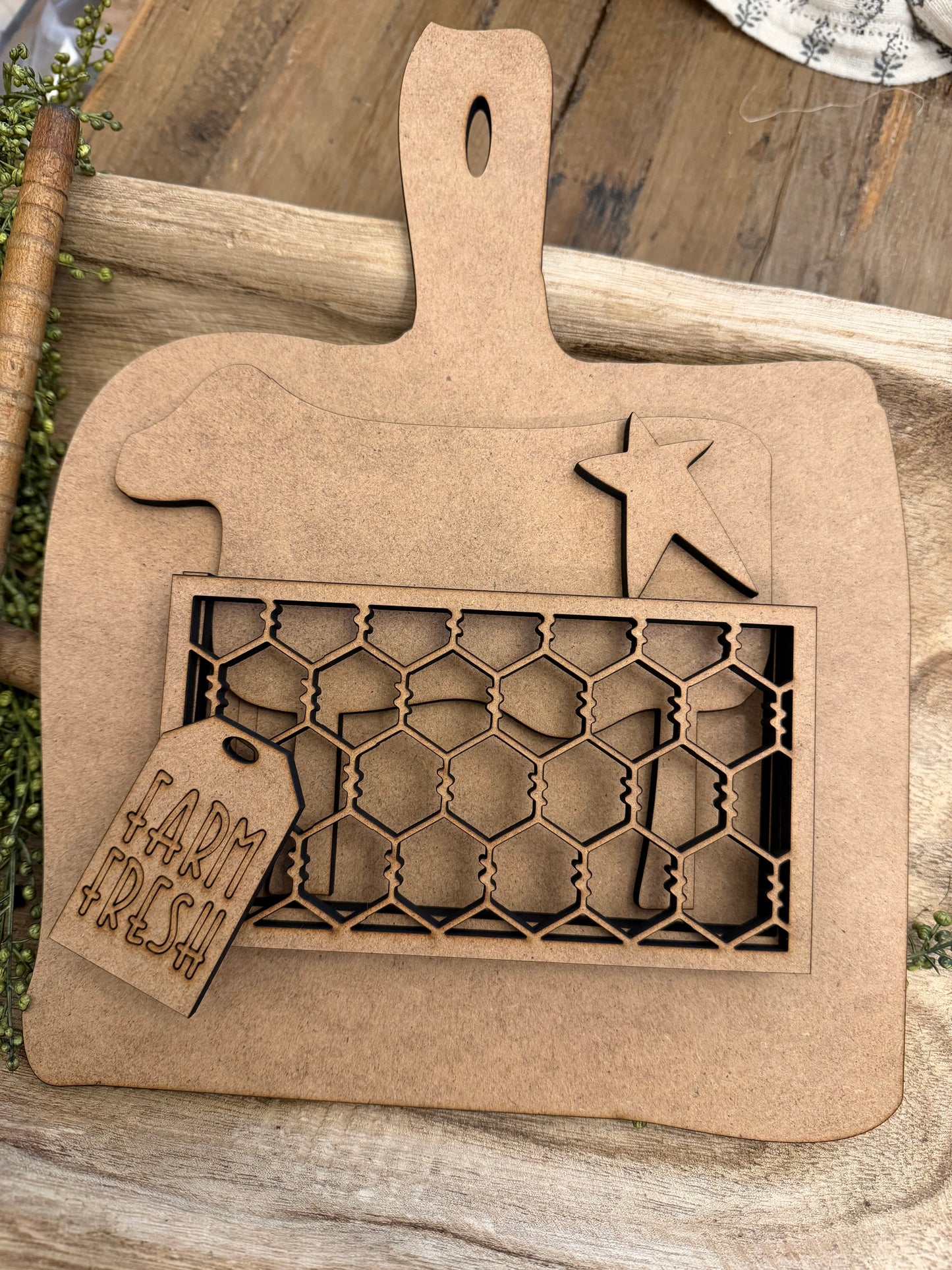 Cow Insert and Farm Fresh Tag ONLY #444