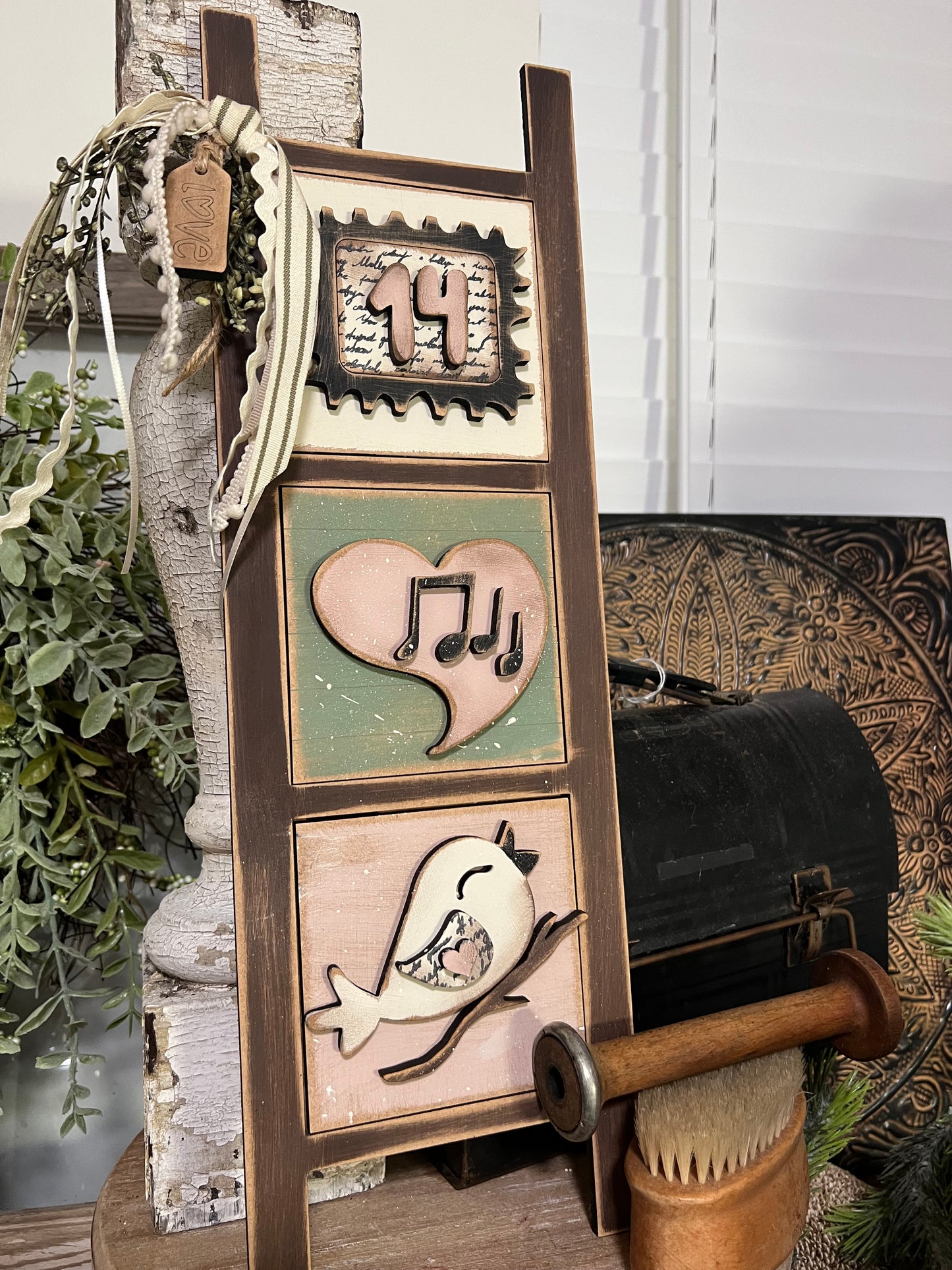 Interchangeable Ladder Valentine Inserts