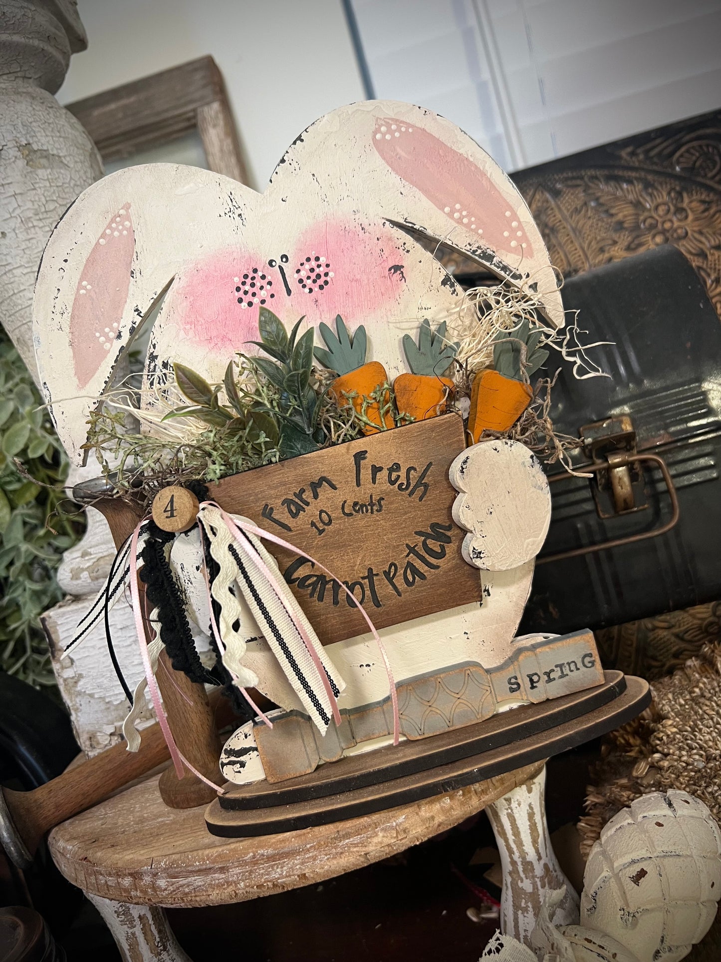 Farm Fresh Carrots Bunny w/Spindle