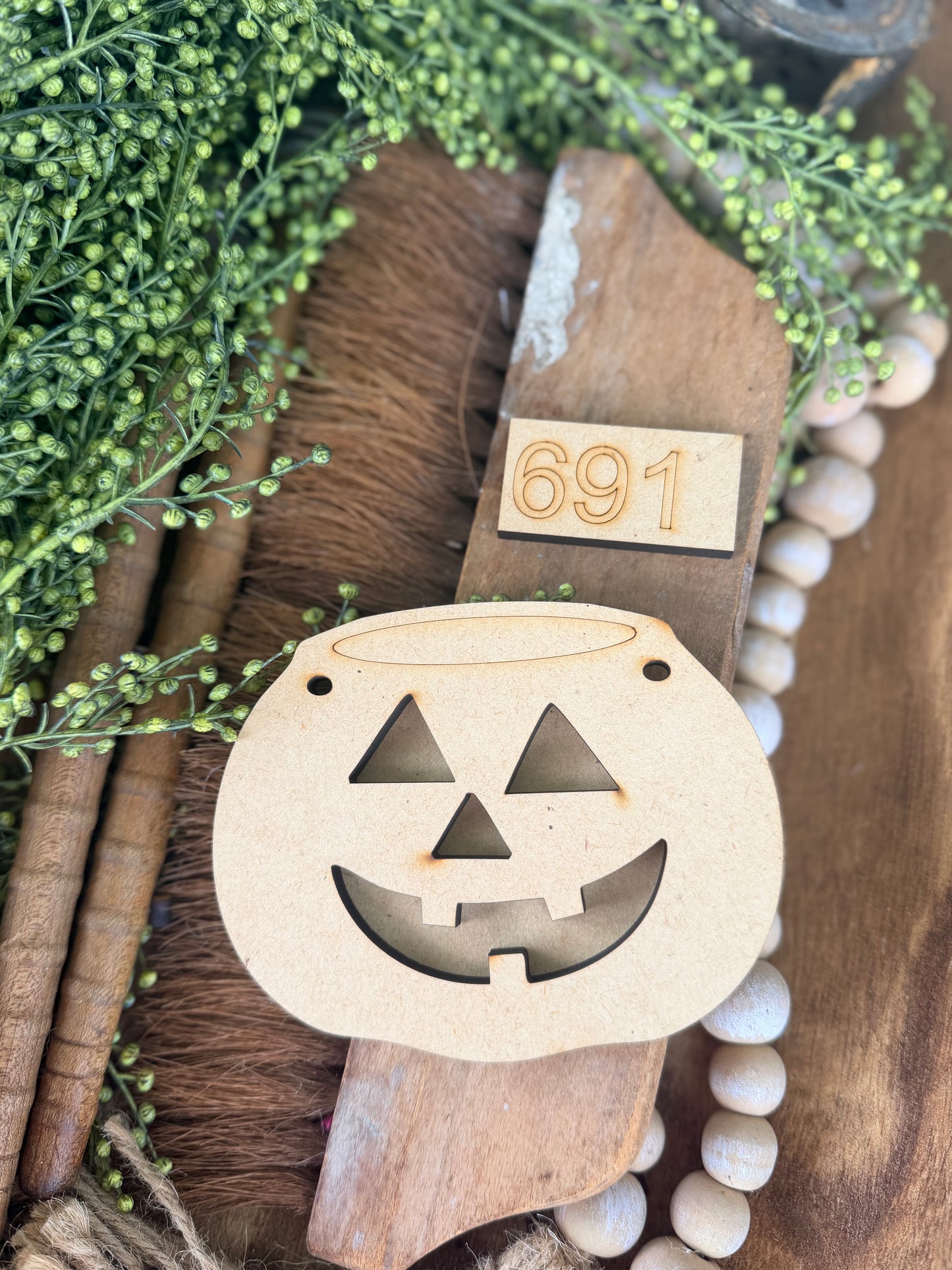 Rustic Halloween Treat Pail Attachment 691