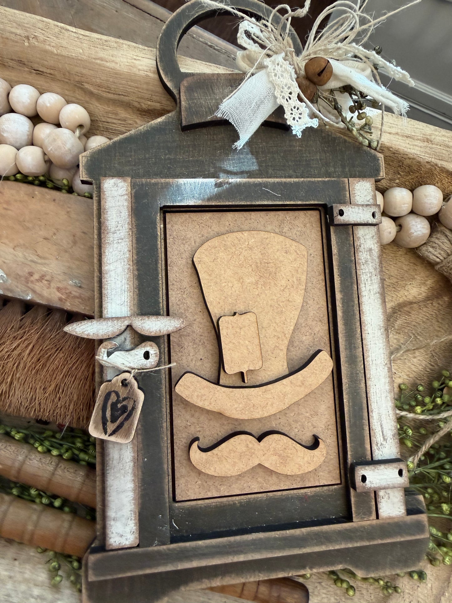 Tattered Uncle Sam with Mustache Insert (interchangeable large) #564