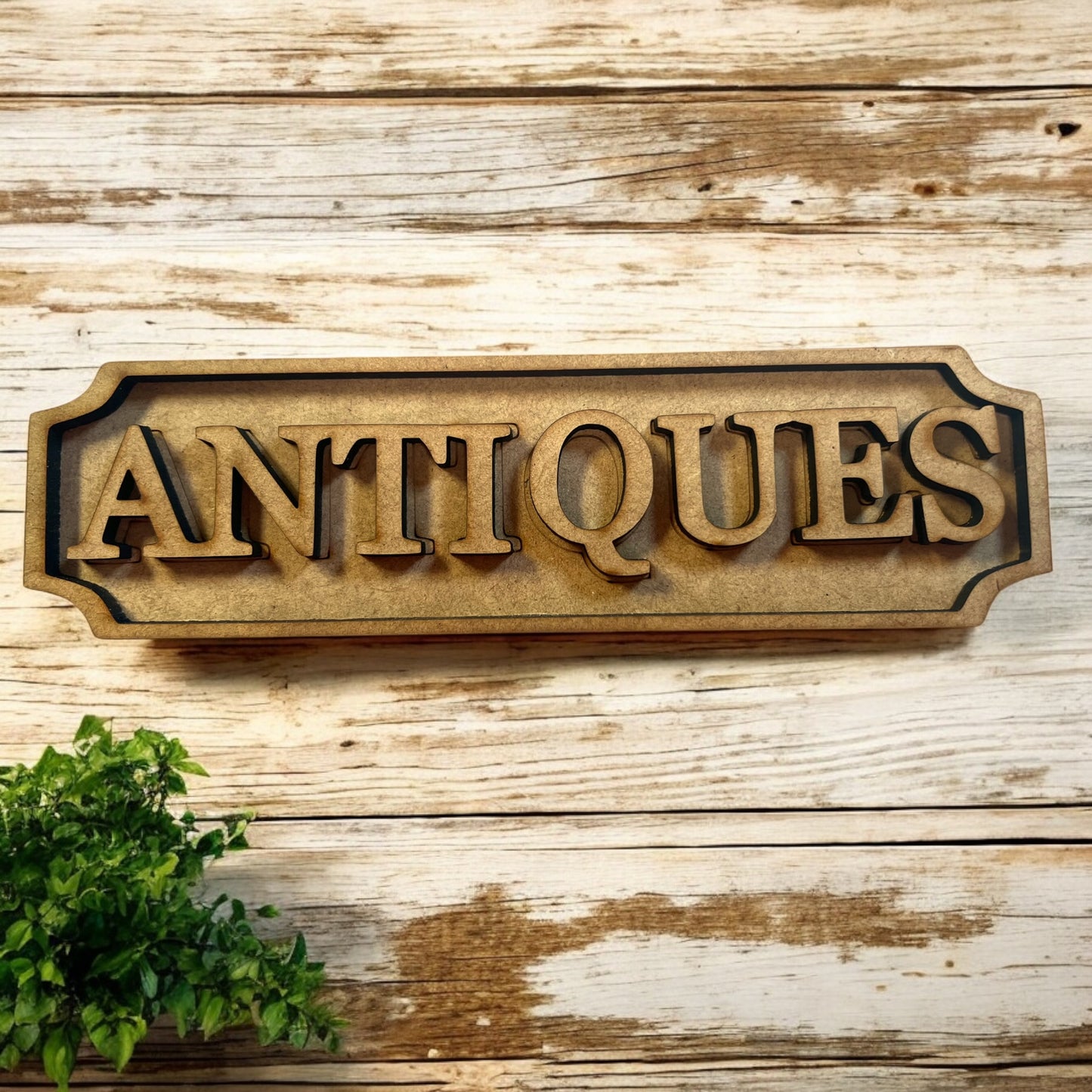 Antiques Plaque