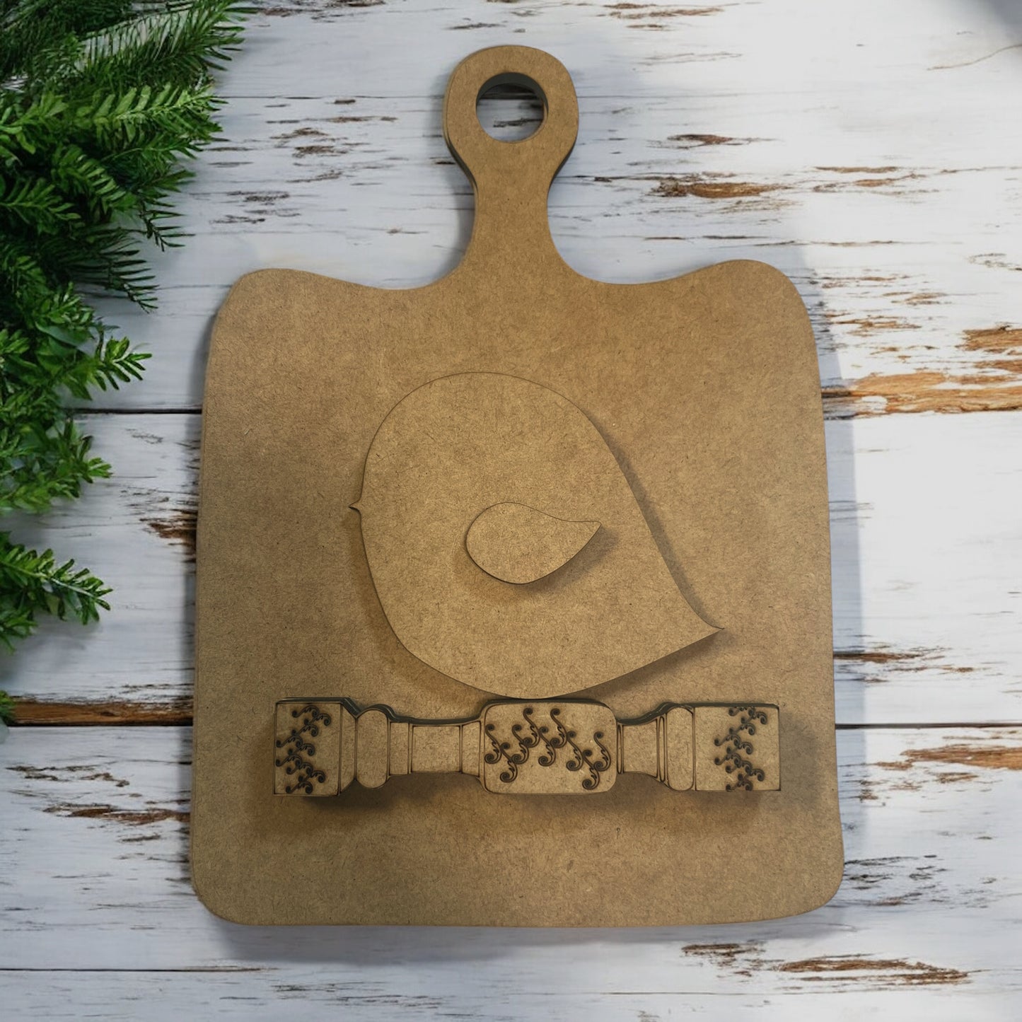 Cute Whimsical Bird sitting on a spindle Bread Board Kit