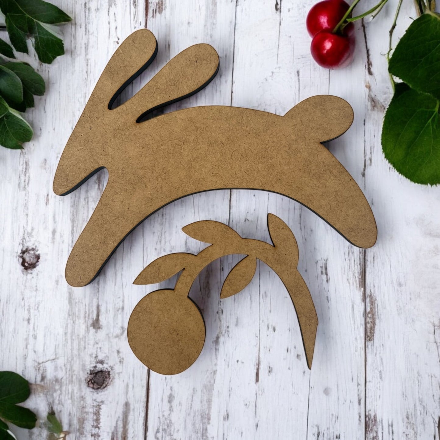 Primitive Jumping Bunny with Flower NO Tag