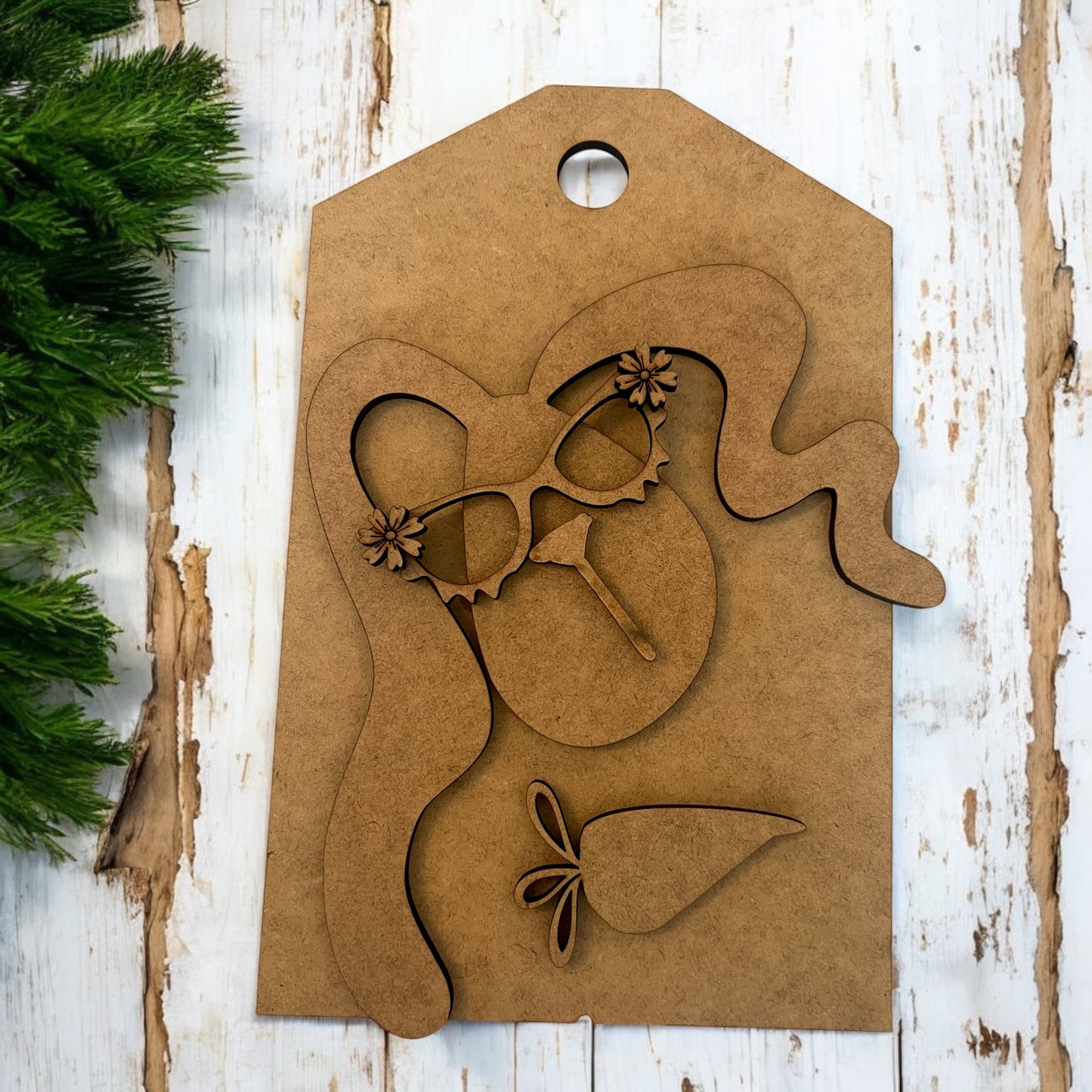 Wonky Long Ear Bunny w/Glasses and Tag