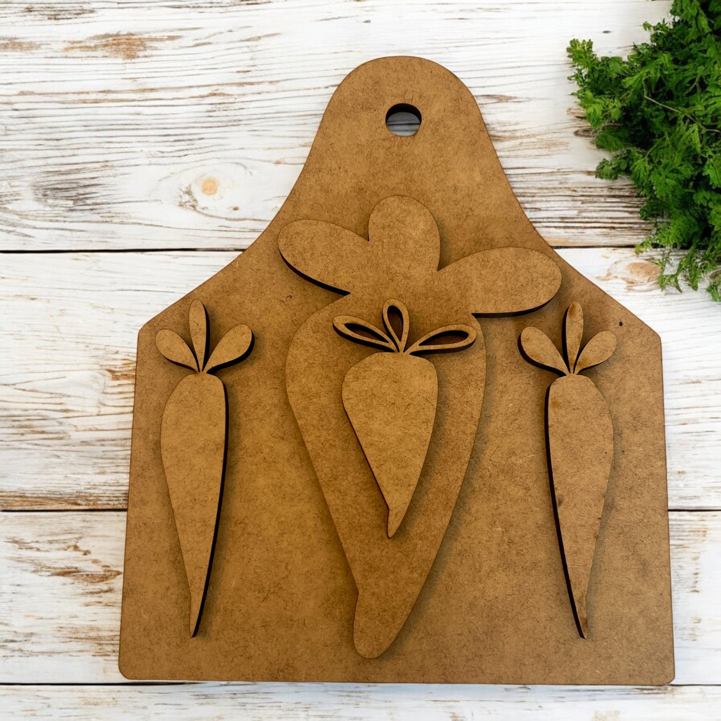 Wonky Carrot Patch with Cow Tag