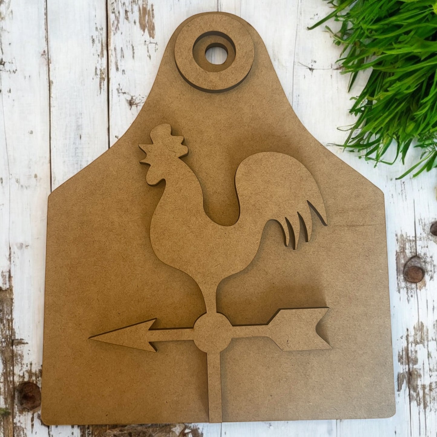 Rooster Weather Vain WITH Cow Tag