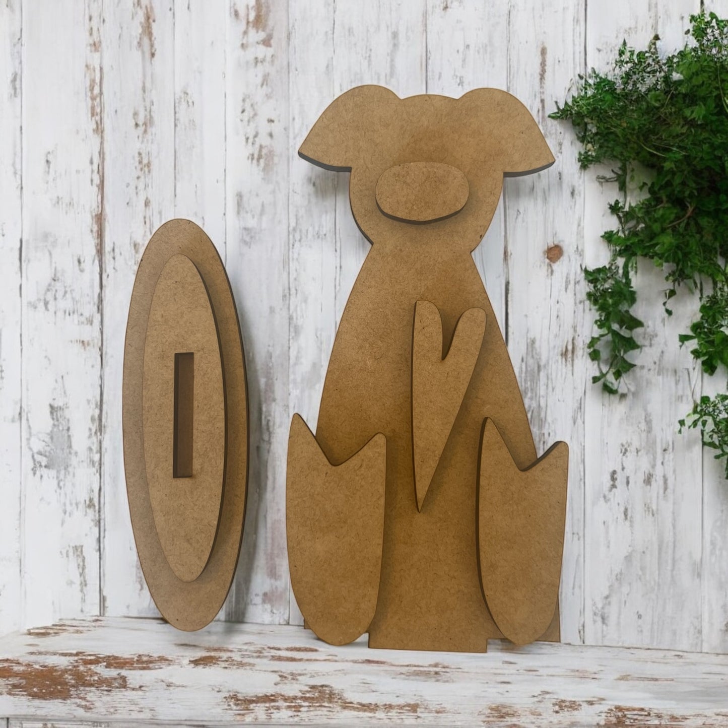 Tall Skinny Pig with Heart on a Stand