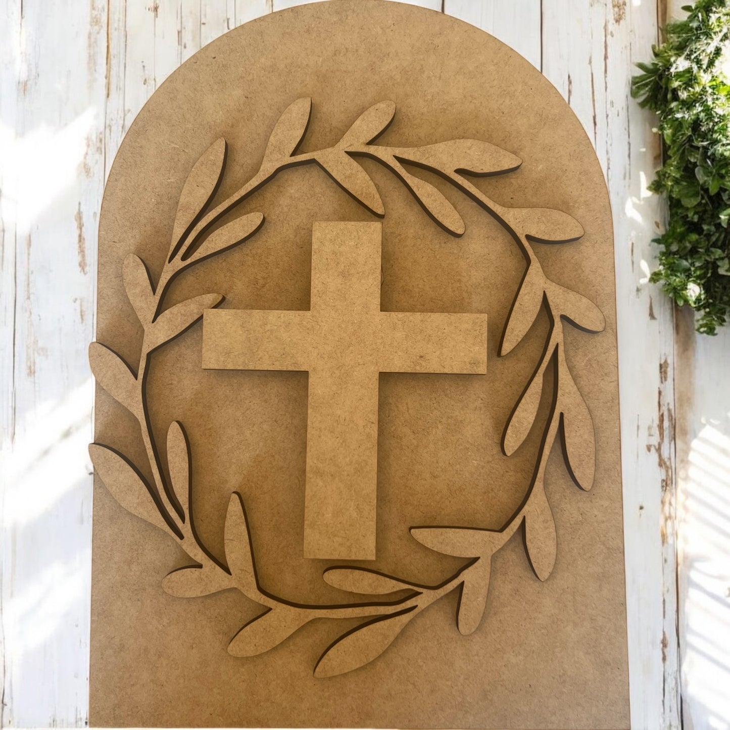 Traditional Cross with Wreath