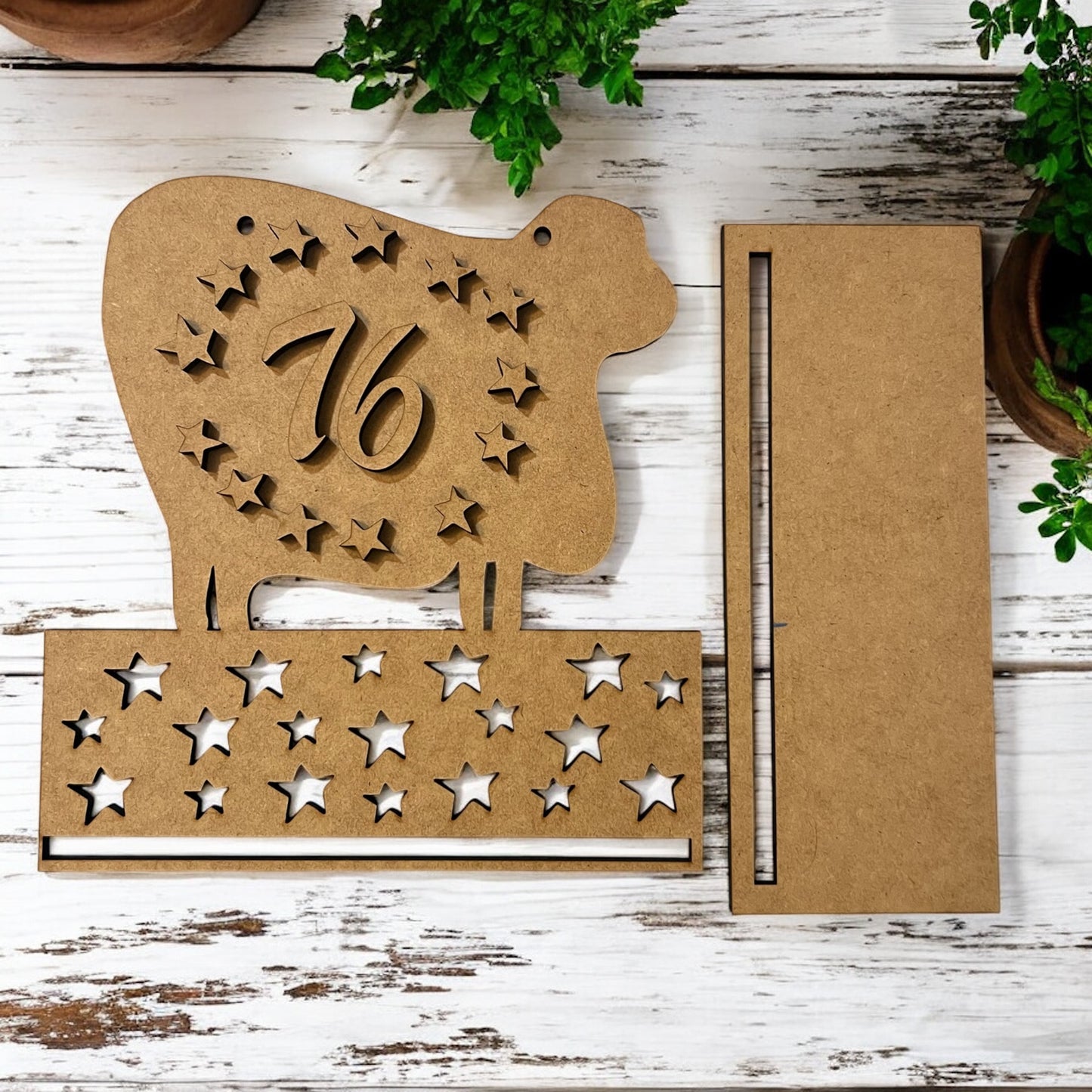 Vintage 1776 Sheep Rag Flag Door Hanger