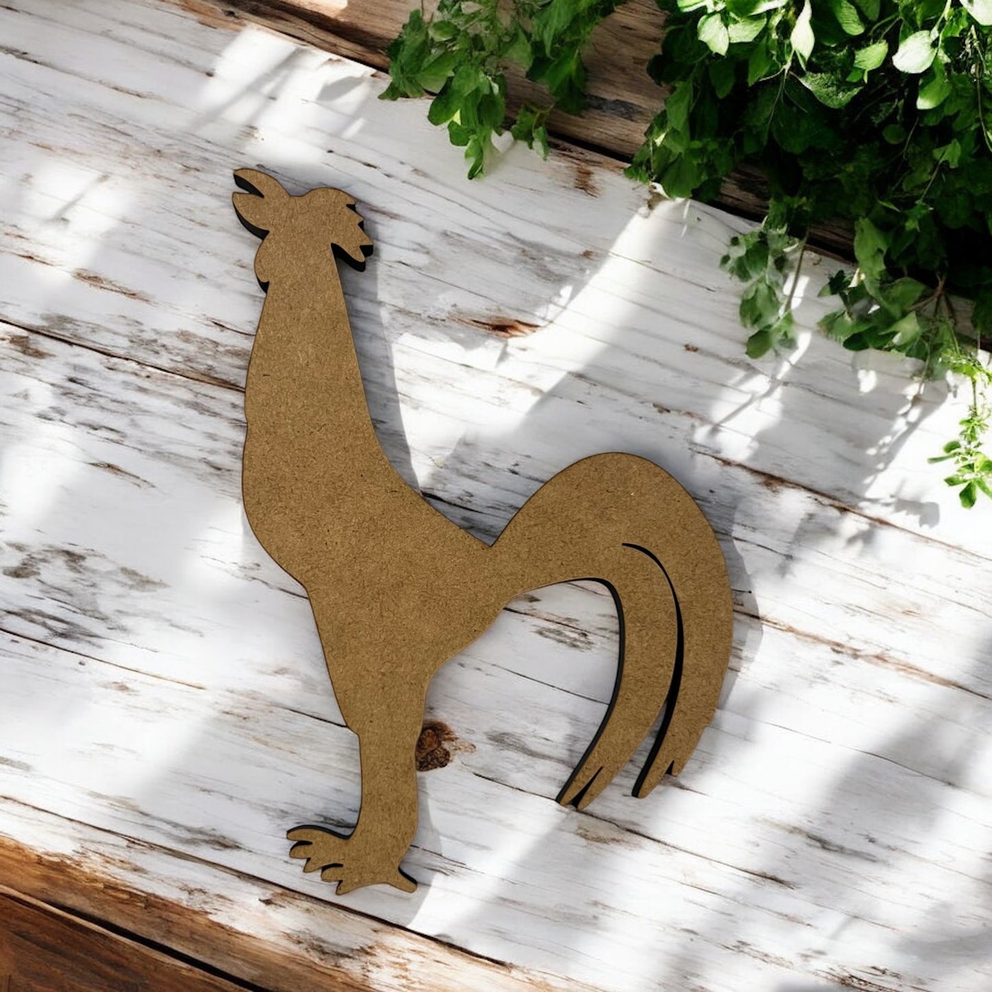 Singing Rooster on Bread Board