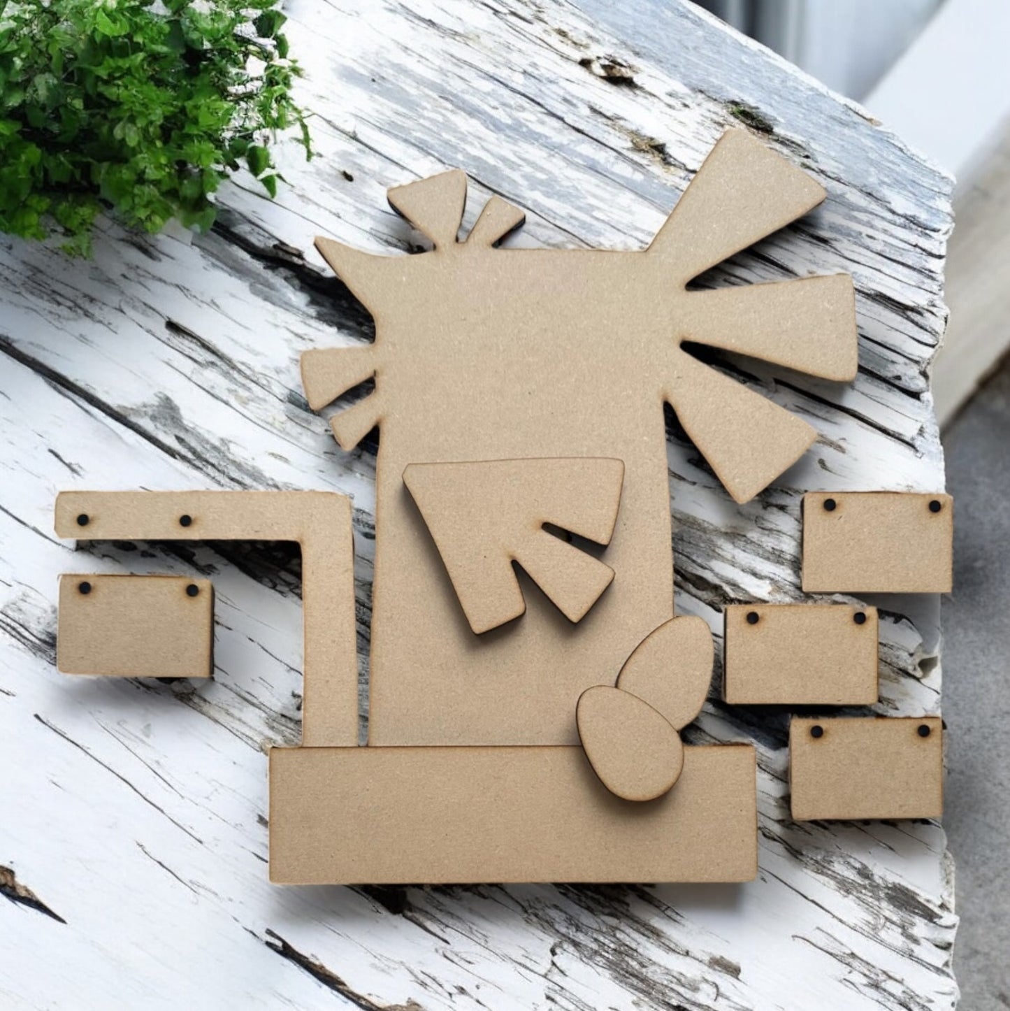 Interchangeable Flag and Chicken Shelf Sitter