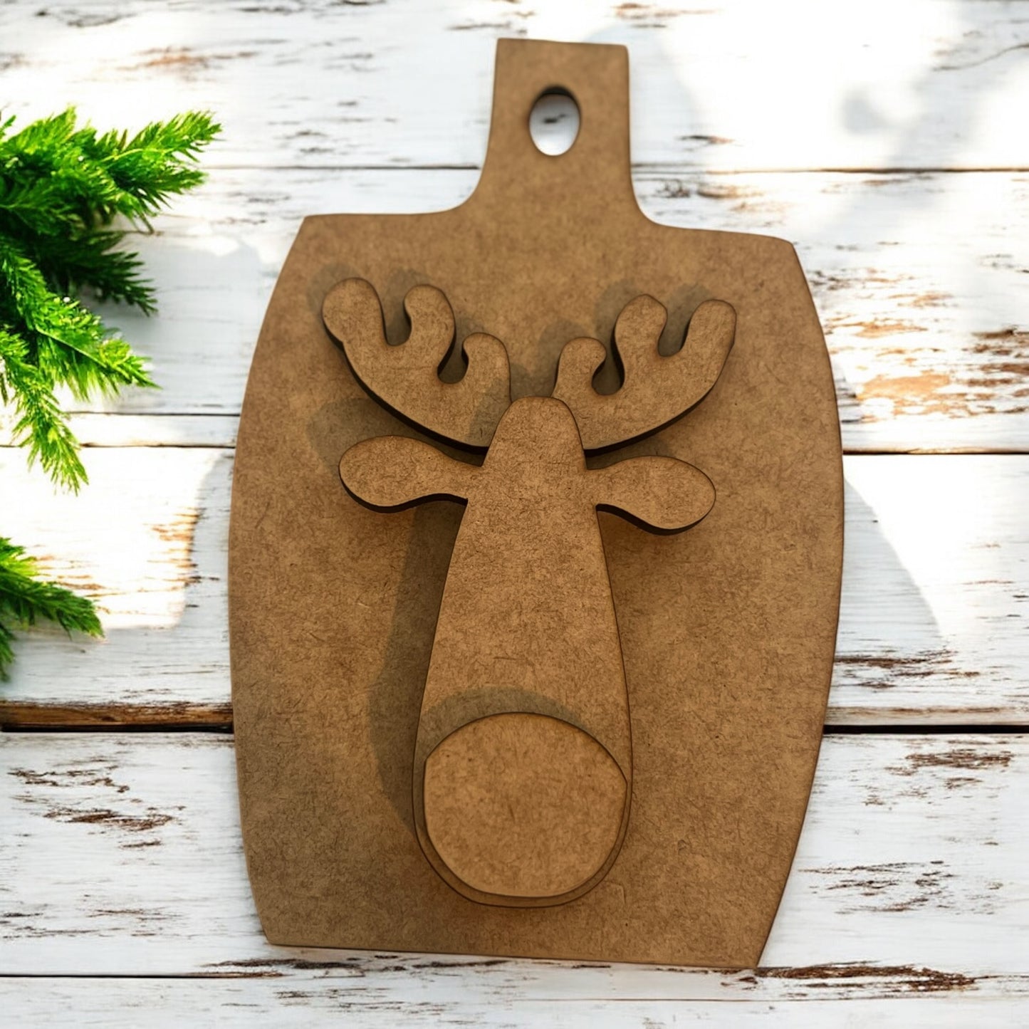 Wonky Reindeer or Moose on a Bread Board.