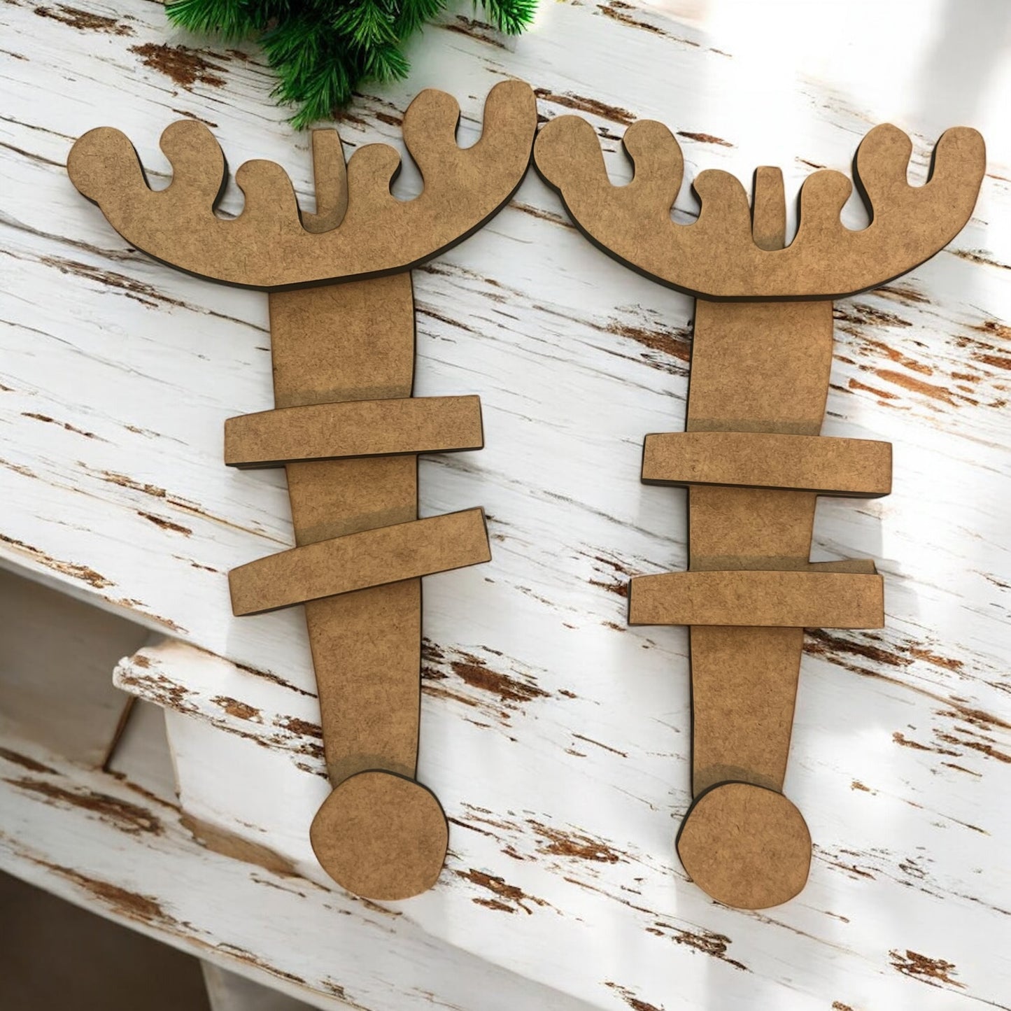 Wonky Rudolph with Big Nose (2 pack-9.5”)