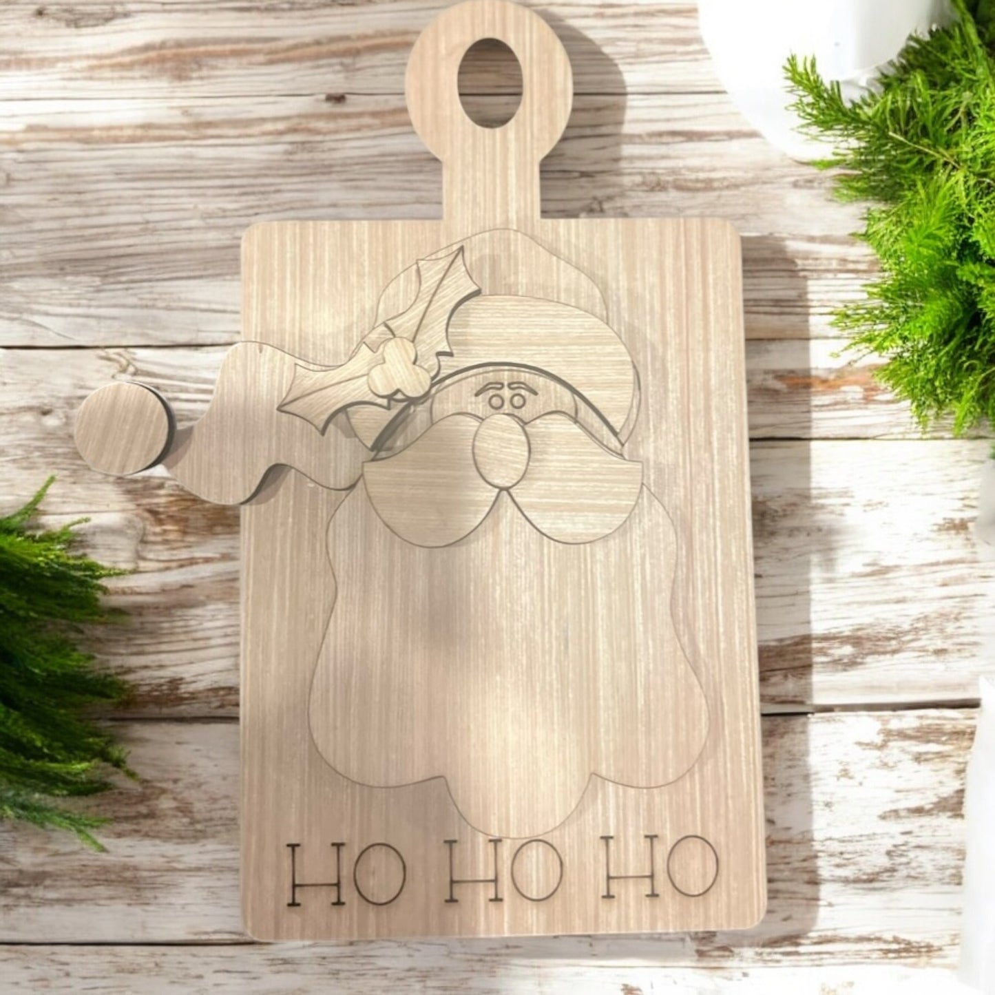 Rustic Santa Bread Board
