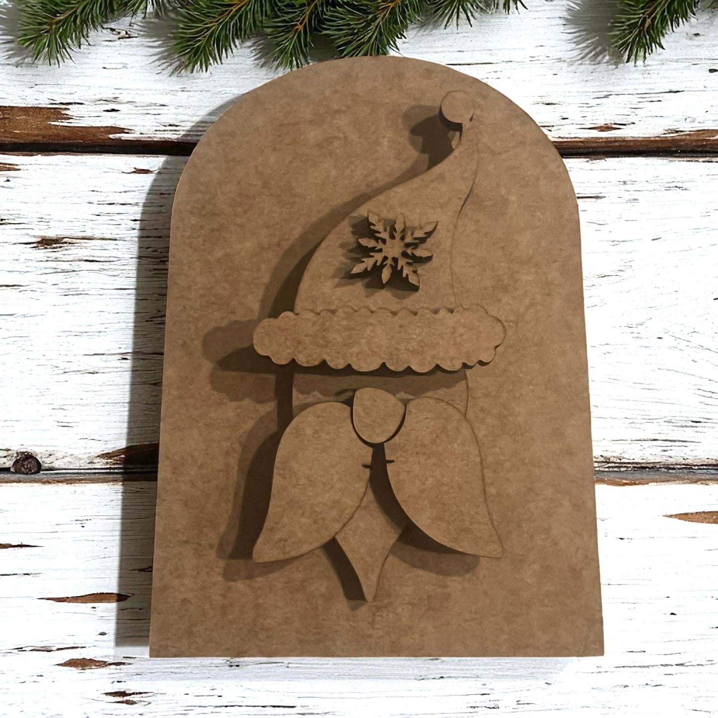 Primitive-Rustic Santa Double Layer Oval Frame INSERT ONLY