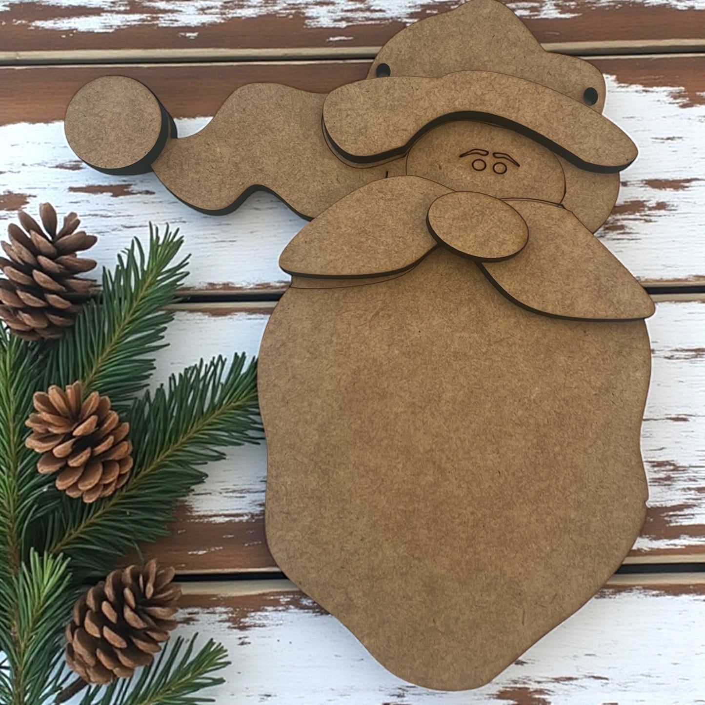 Rustic Vintage Santa Ornament DIY Kit #292