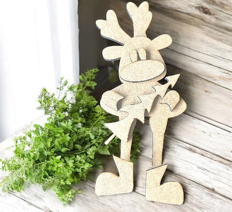 Whimsical Wonky Reindeer Character #312