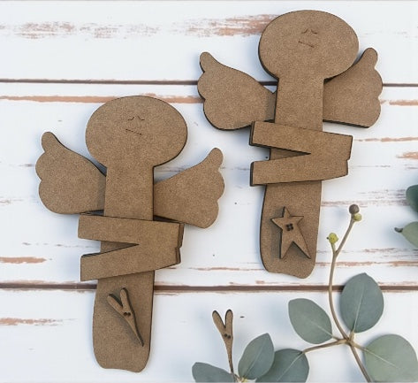 Wonky Angel Ornament (2 pack-small) #307