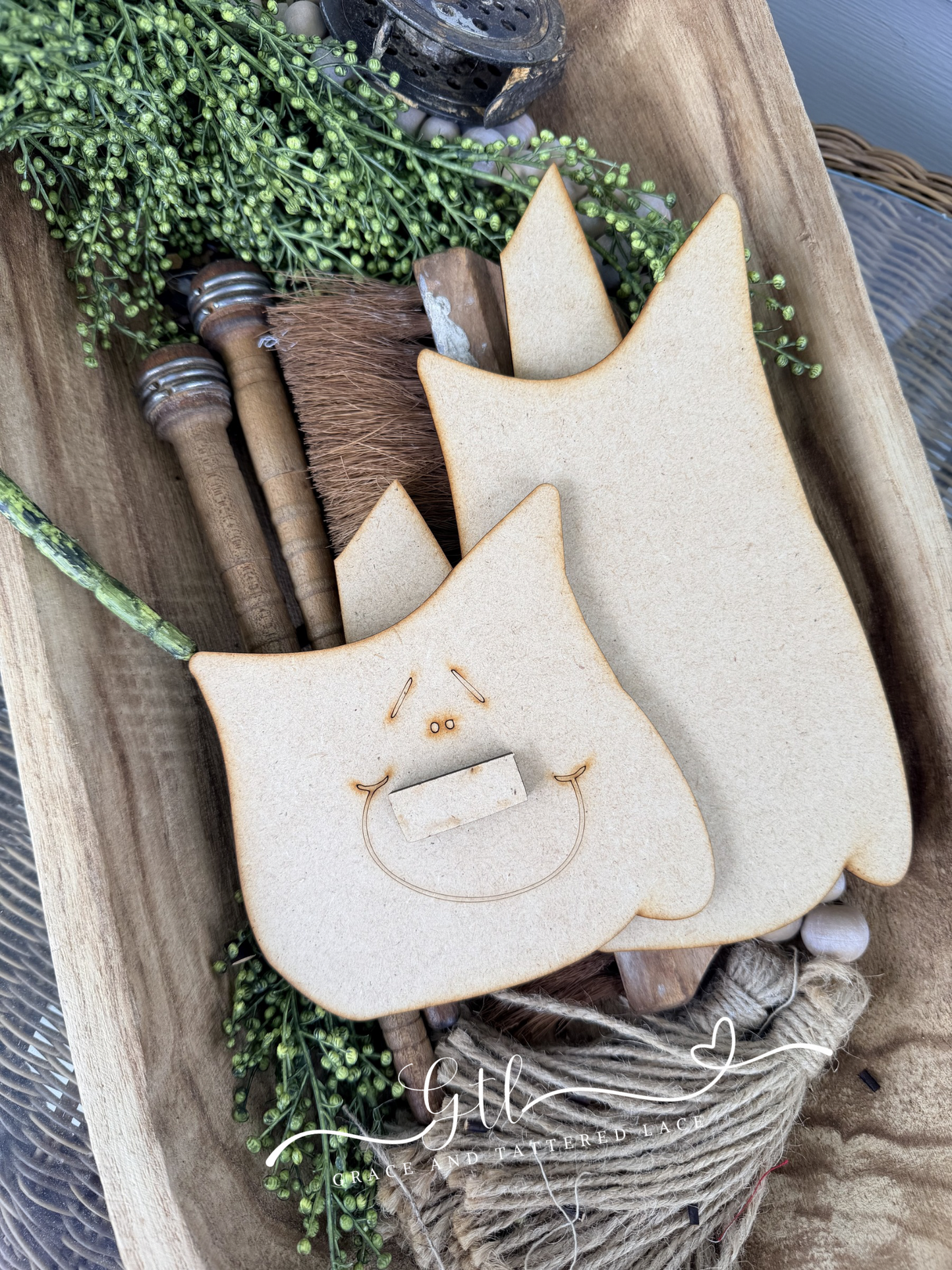 Wonky Rustic Pumpkin Duo 633