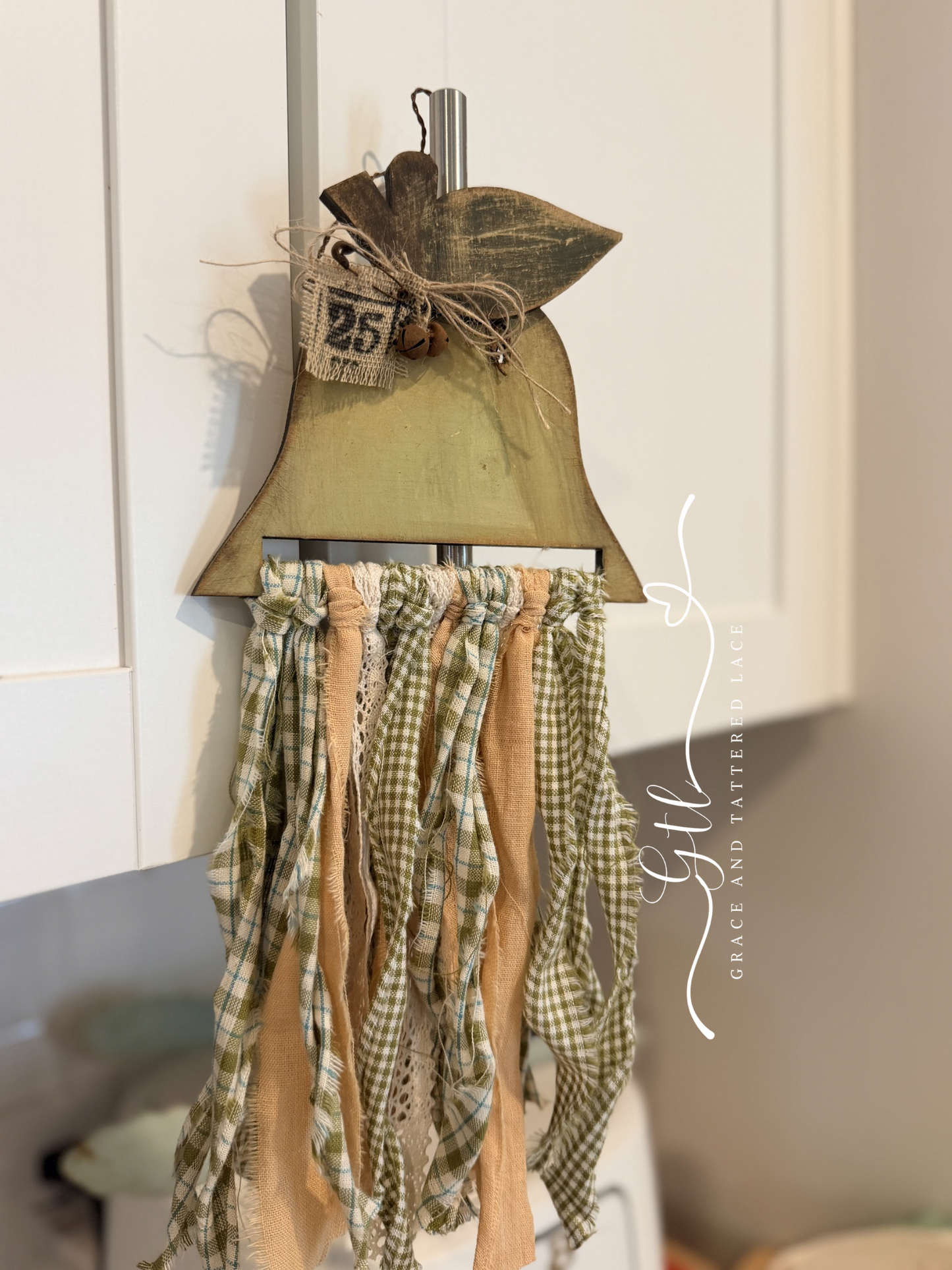Rustic farmhouse Pear Flag_Tea Towel Holder 637