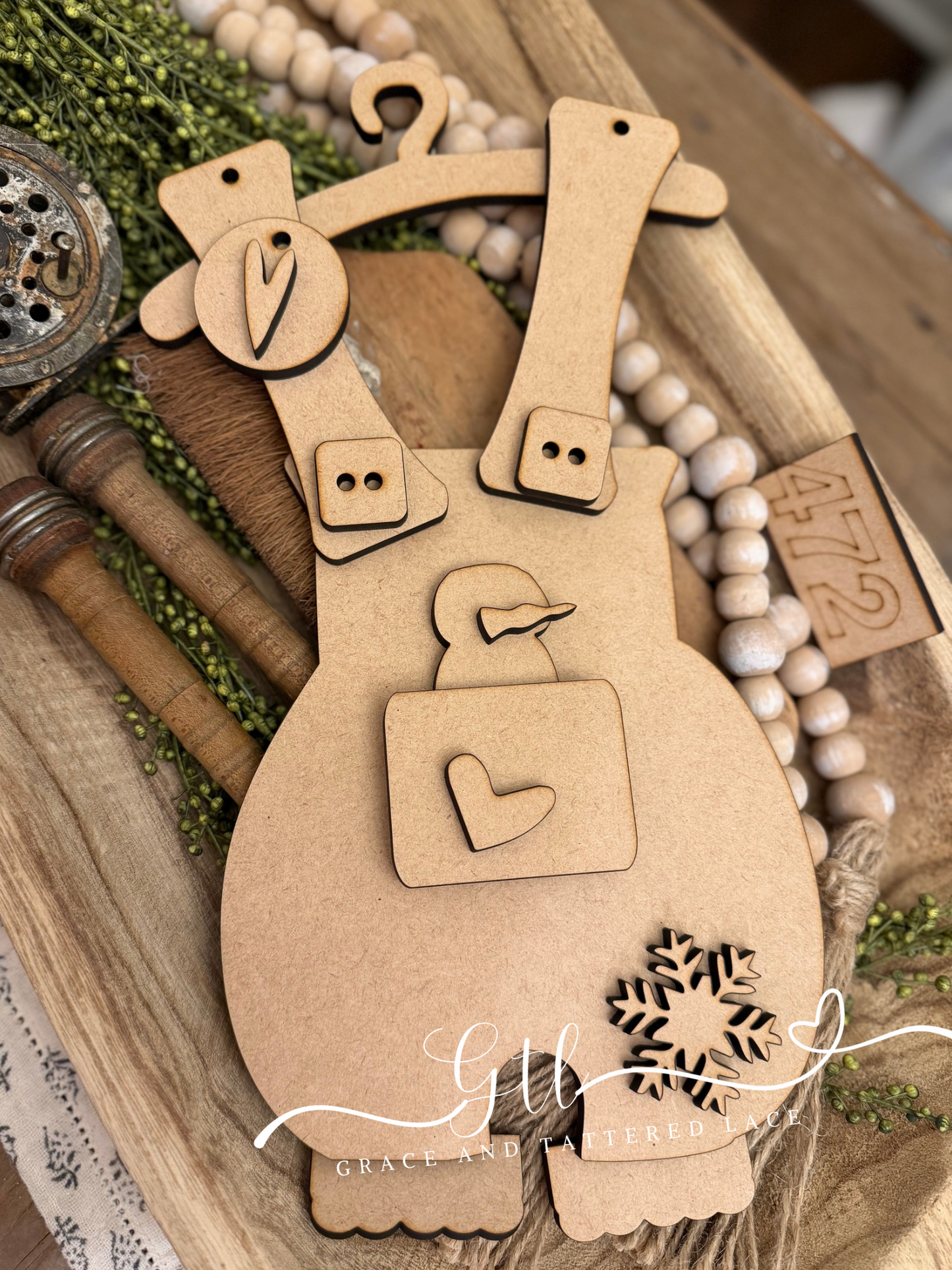 Winter Snowman Overalls DIY Kit #472