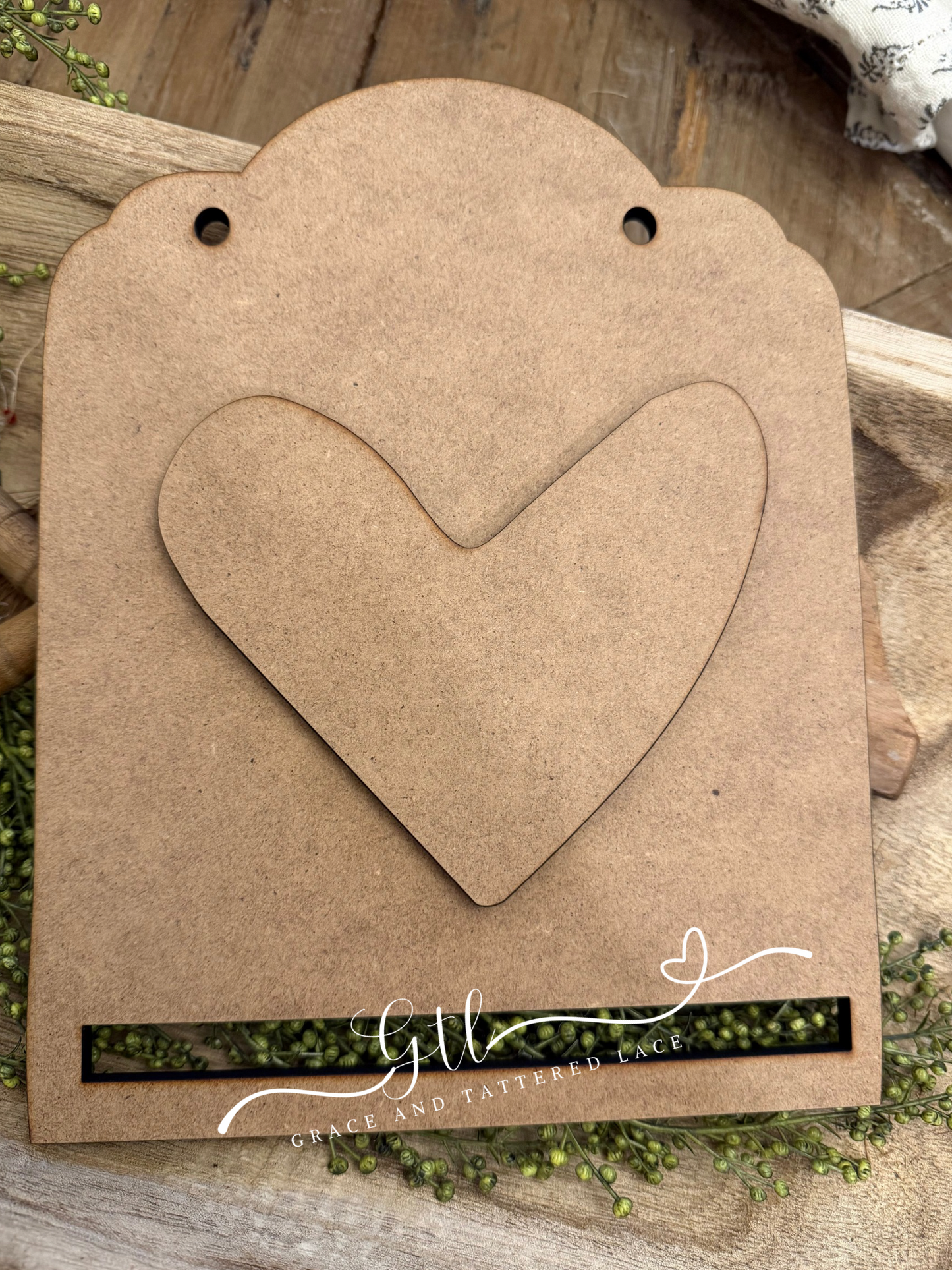 Vintage Farmhouse Heart Rag Flag DIY Kit #415