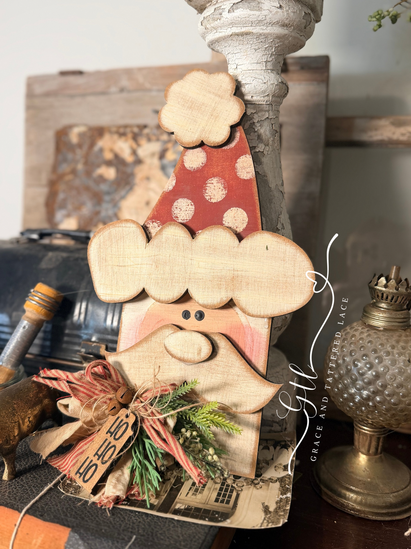 Wonky Whimsical Rectangle Santa 720