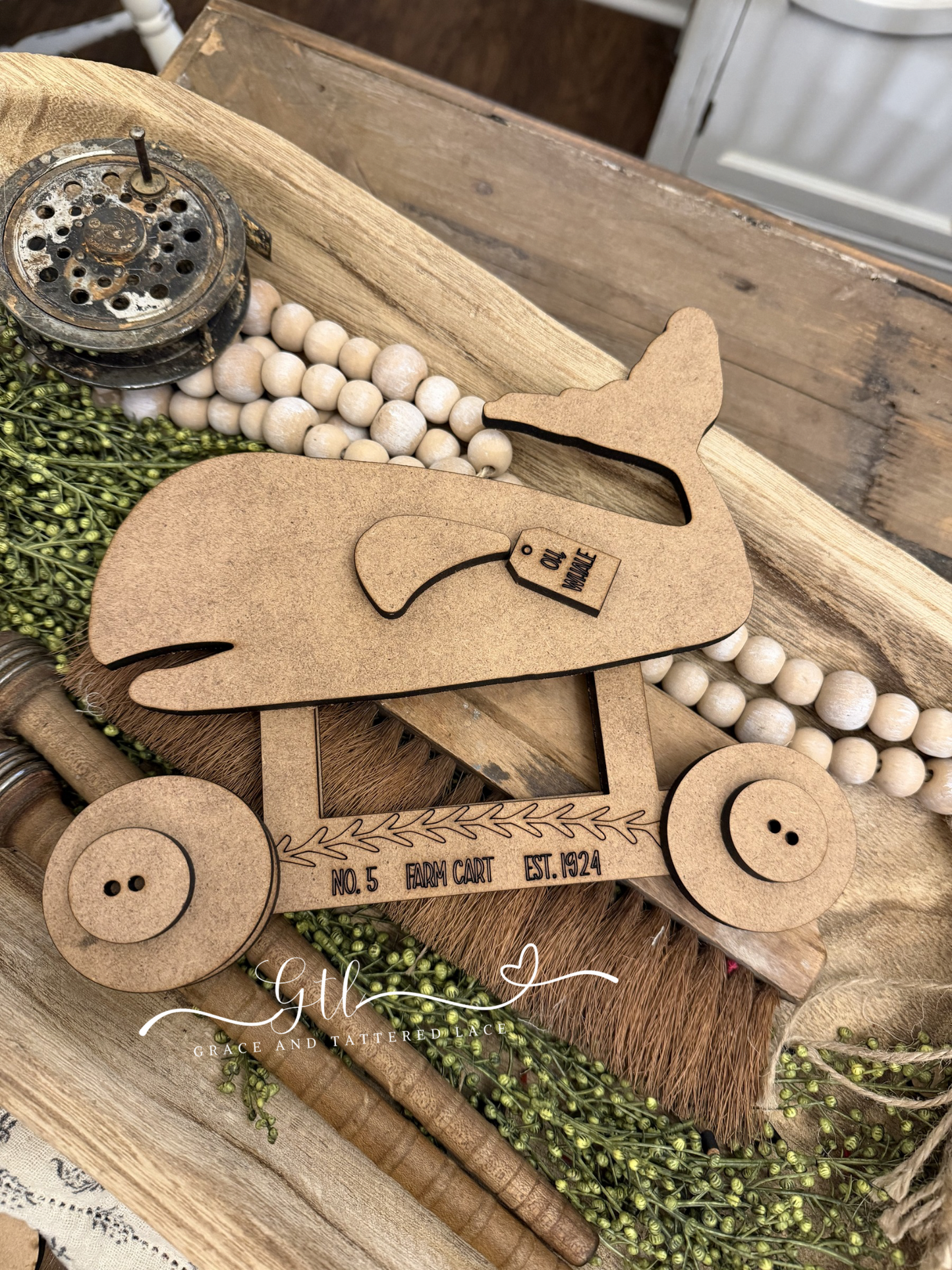 Wonky Whale ATTACHMENT Pull Toy Cart Interchangeable #547B