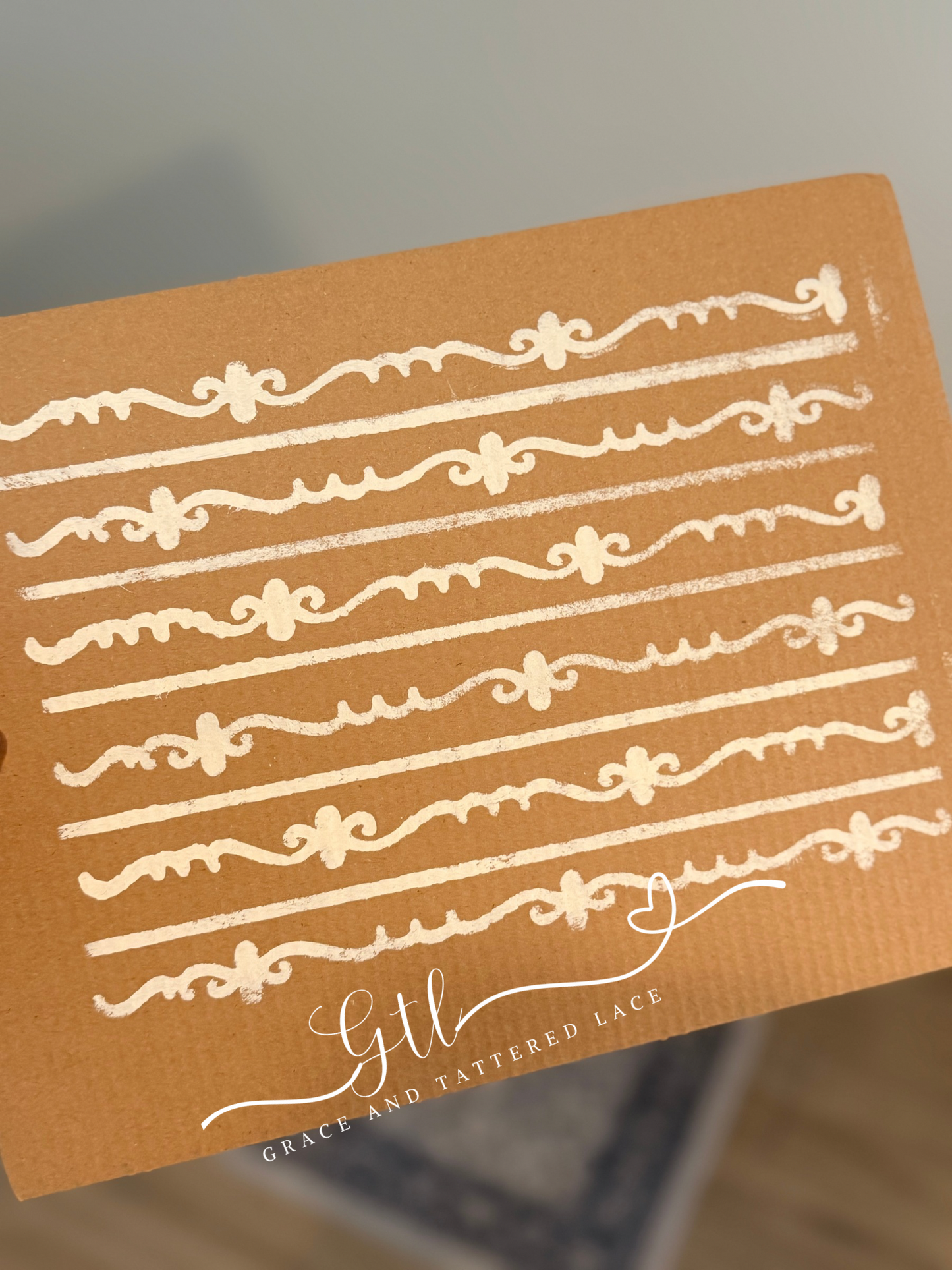 Wonky Vintage Flourishes Stencil #741