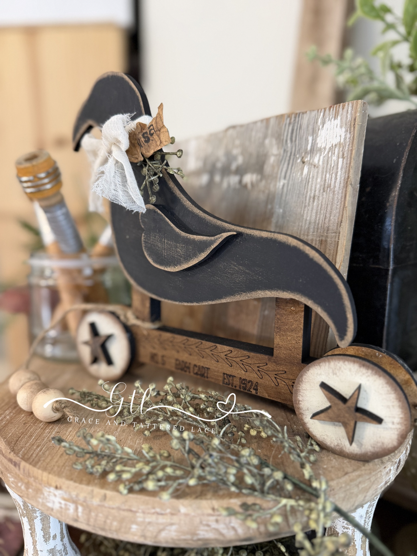 Wonky Chunky Prim Crow ATTACHMENT for the Pull Toy #530B