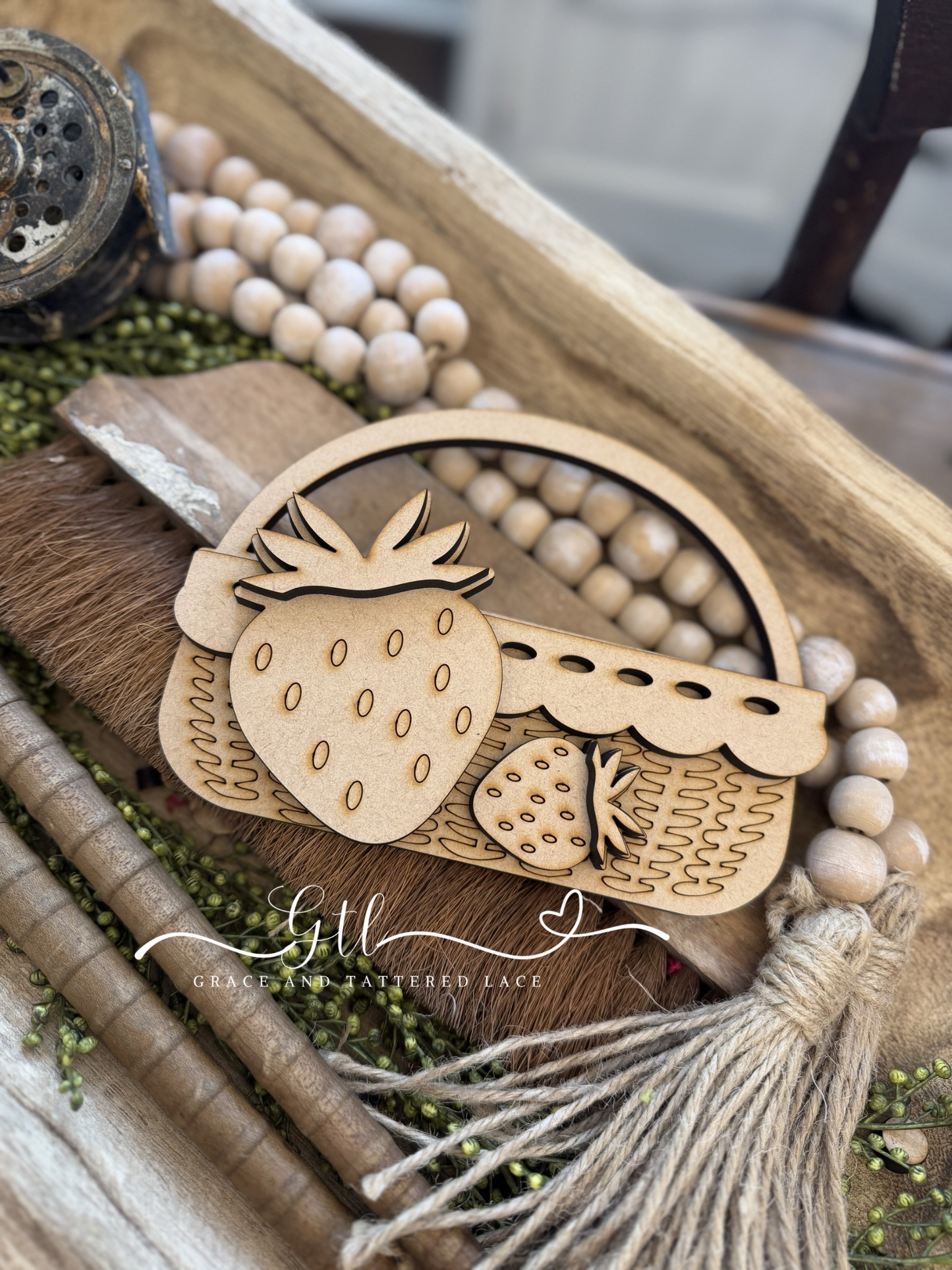 Strawberries with Wicker Basket #519