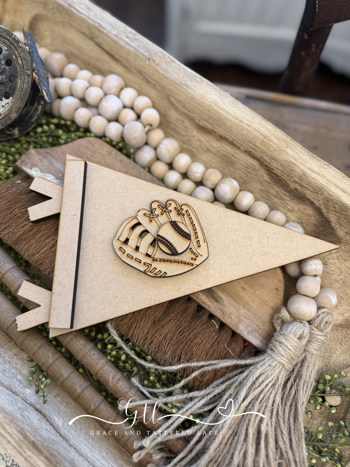 Baseball Mitt and Ball Pennant Flag #516