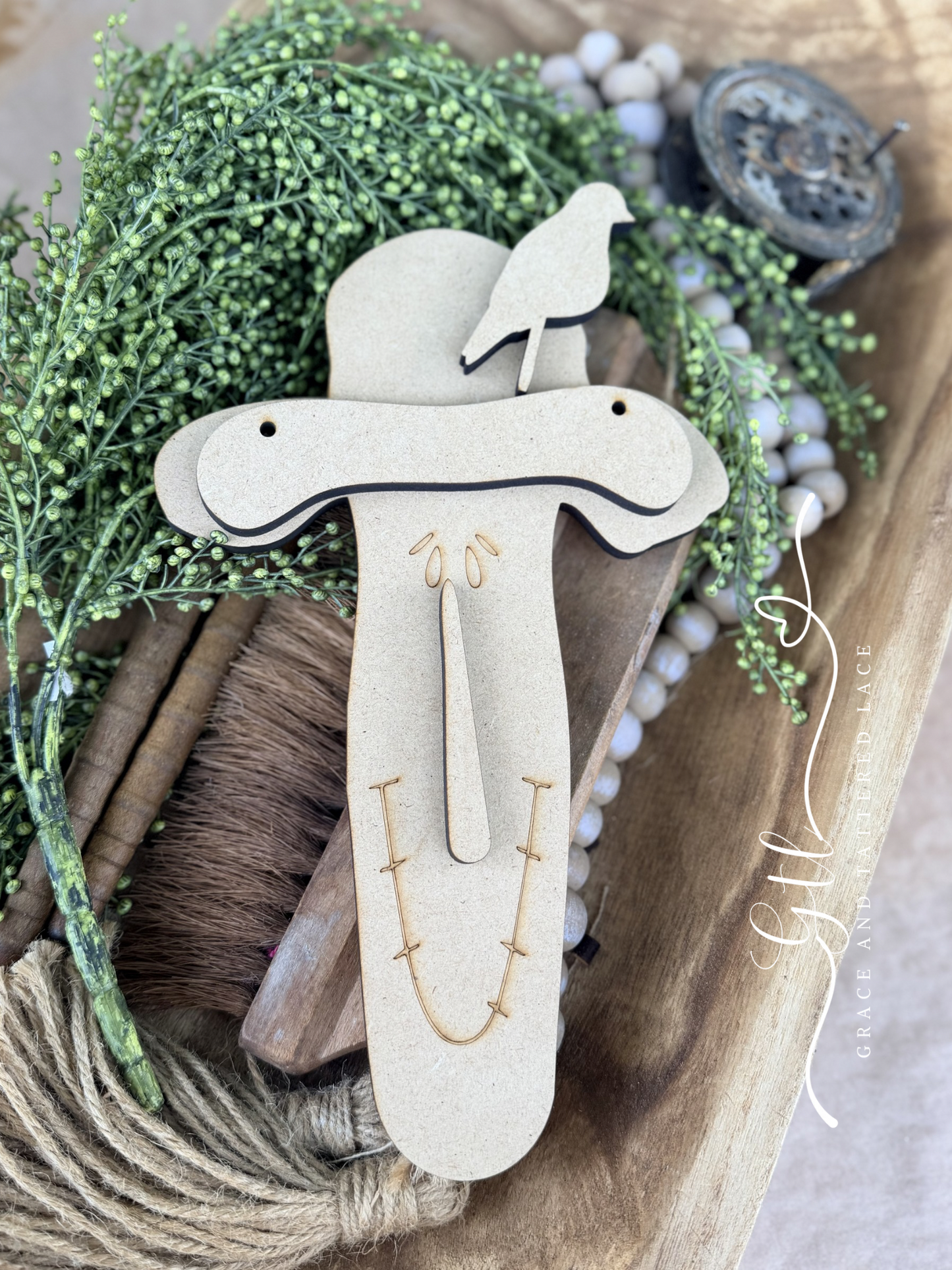 Wonky Whimsical Tall and Skinny Scarecrow Hanger 665