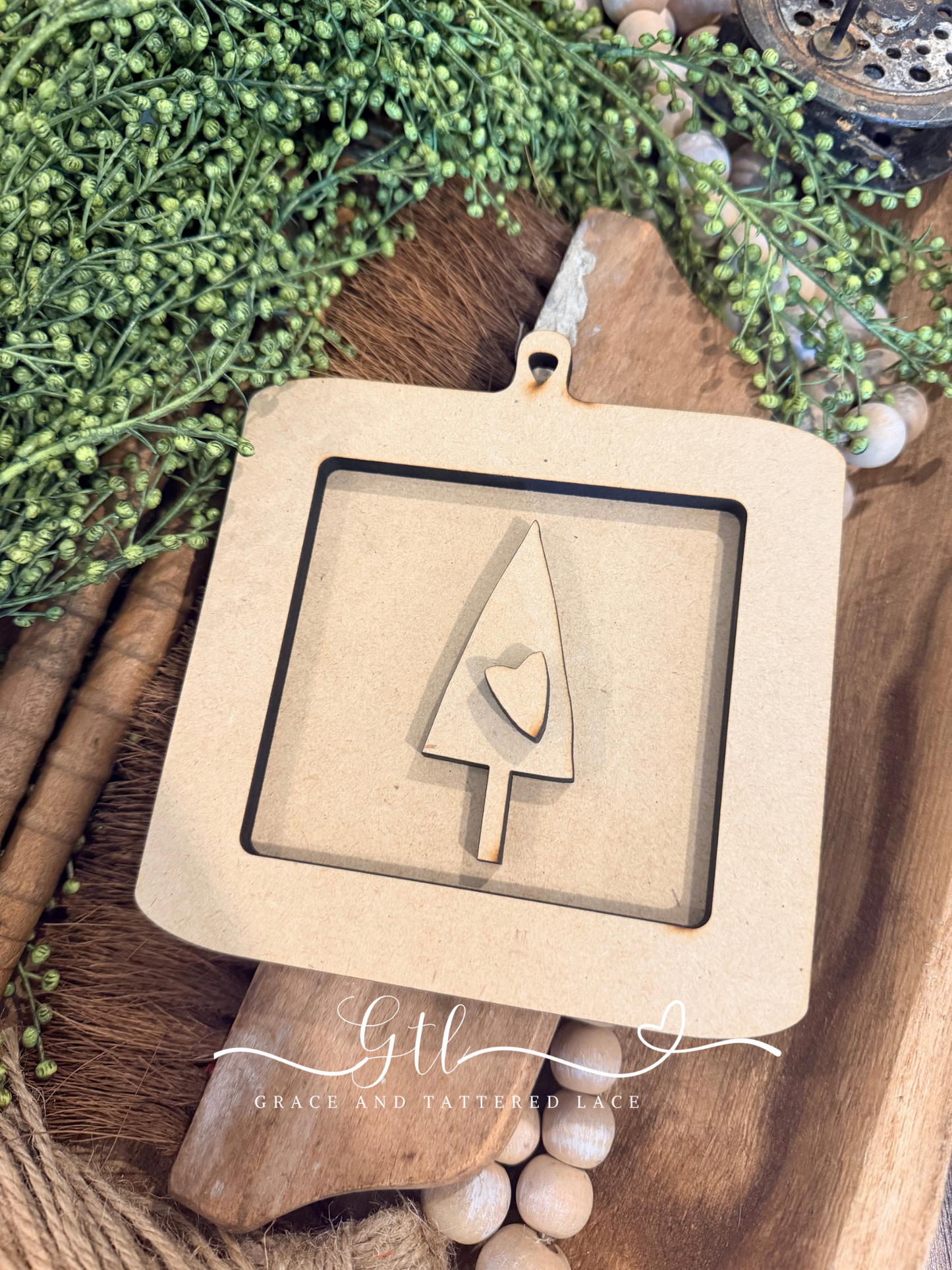 Whimsical Tree Frame Ornament 717