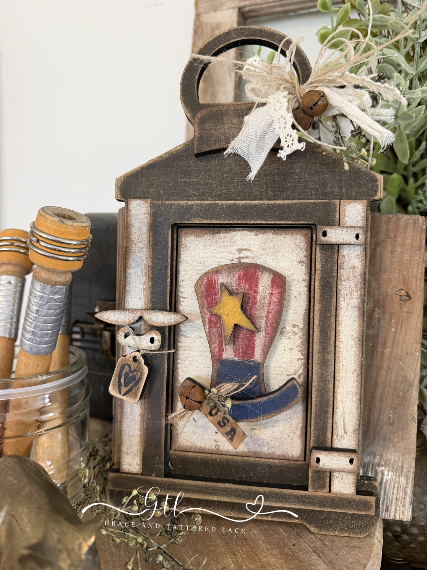 Tattered Uncle Sam Hat Insert (Large Interchangeable) #557