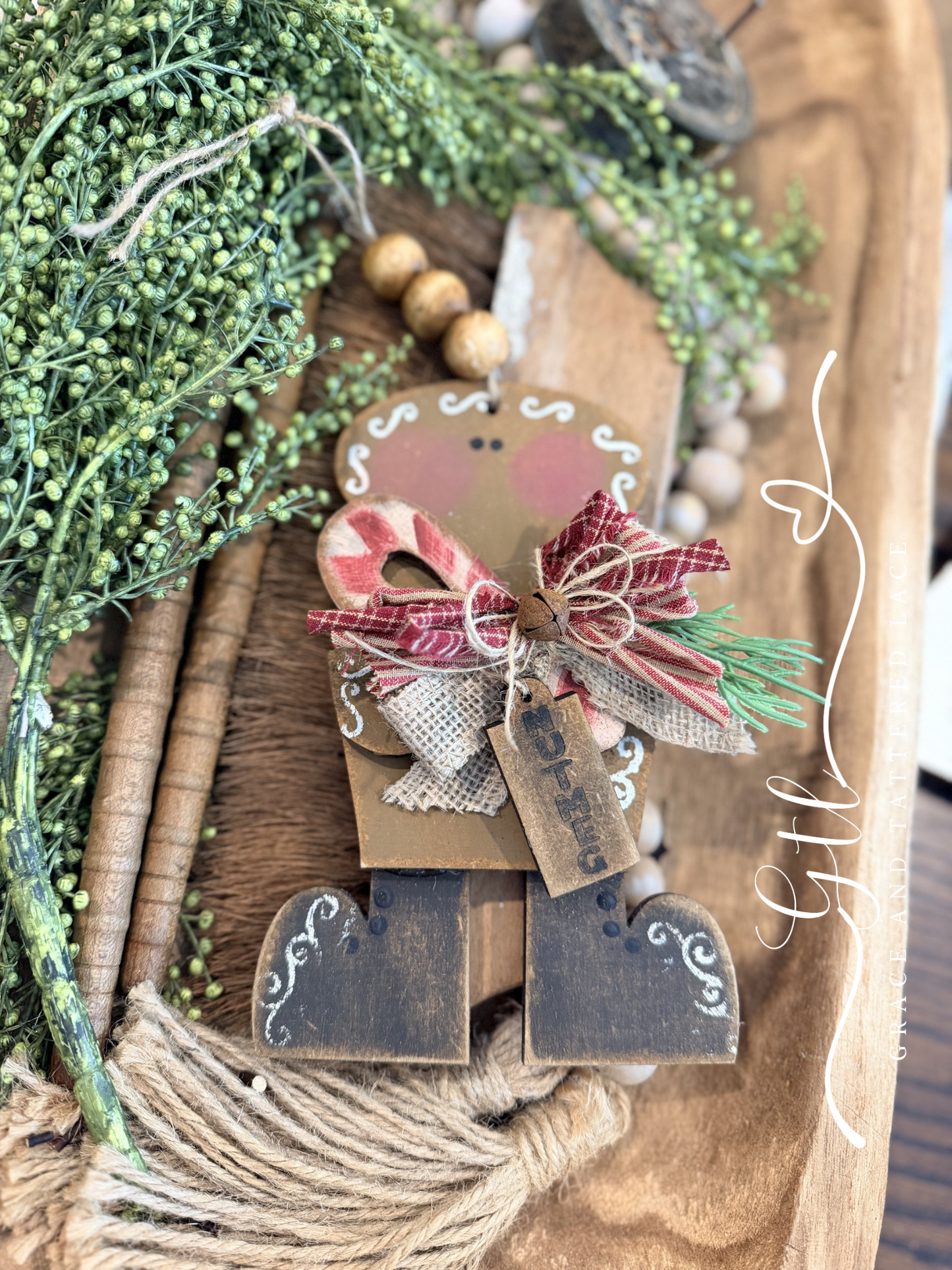 Wonky Gingerbread with Big Boots DIY Ornament Kit 686