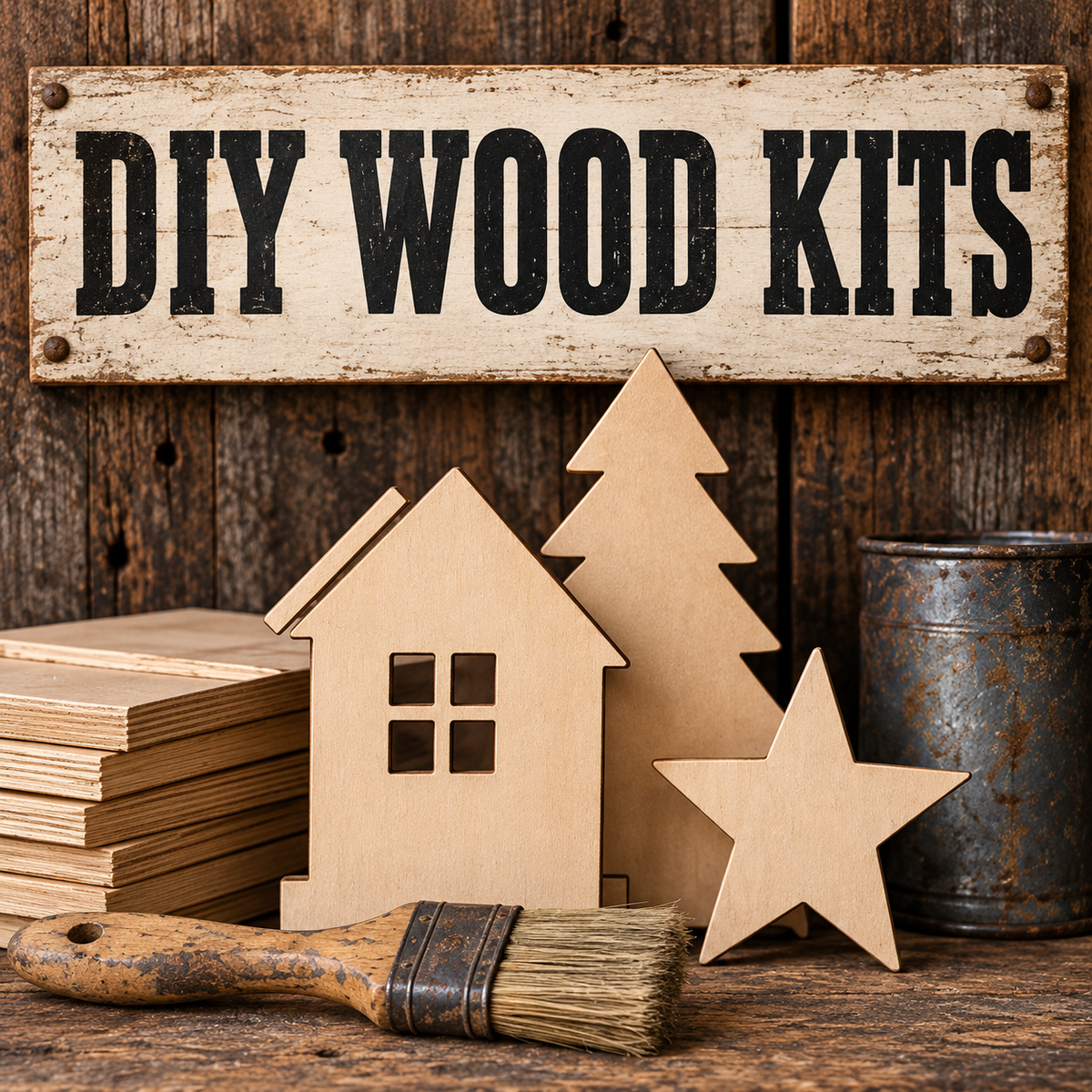 DIY Wood Kits rustic collection image