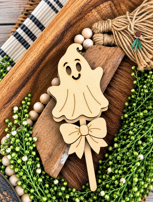 Wonky Happy Ghost Lollipop 760