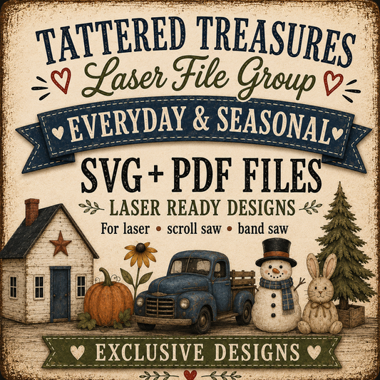 Tattered Treasures Laser Files Monthly Subscription