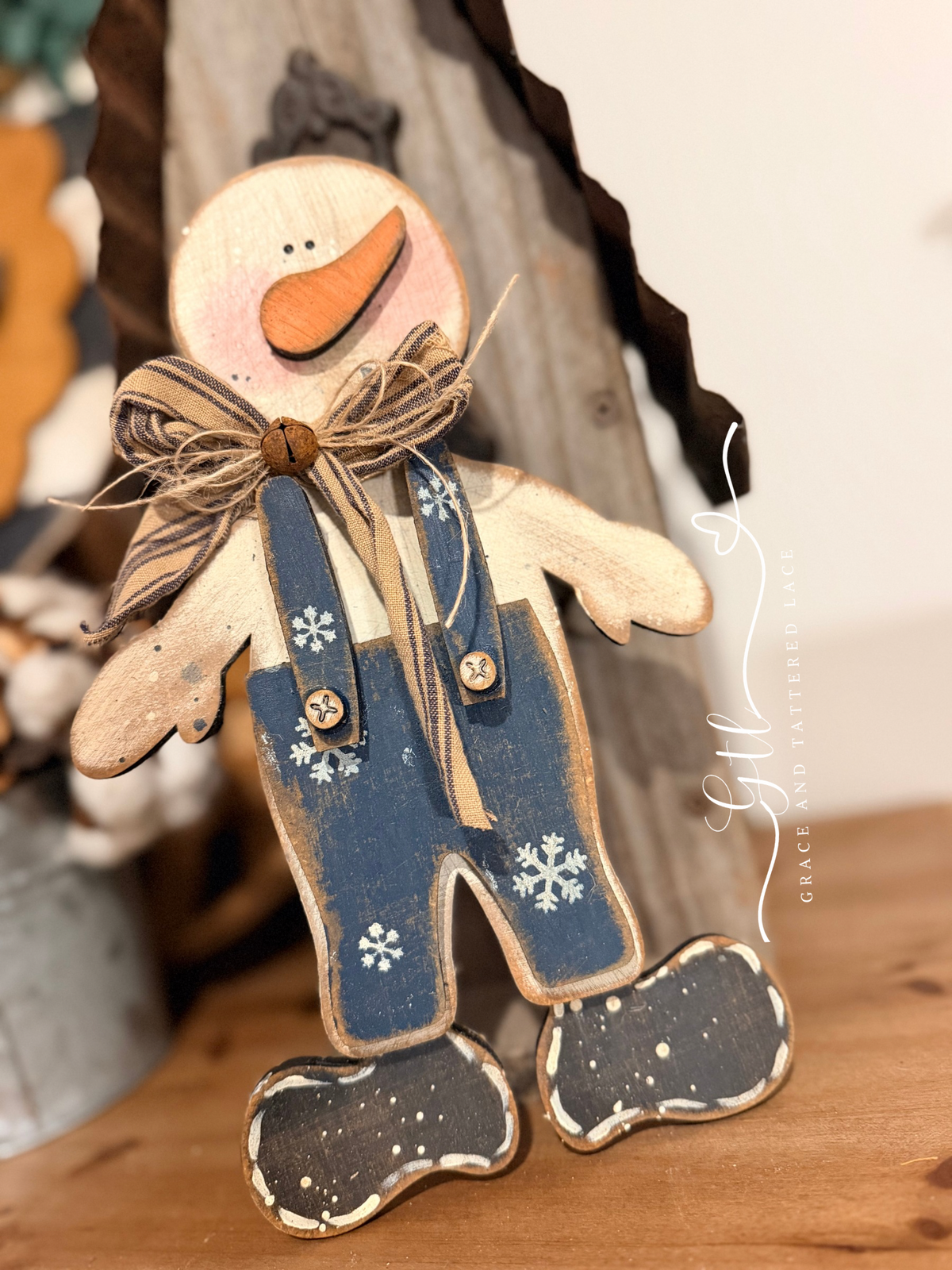 Wonky Sam Snowman DIY Wood Kit 755