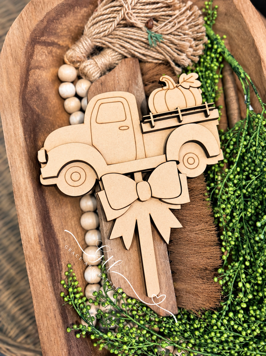 Pumpkin Truck Lollipop DIY Wood Kit 754