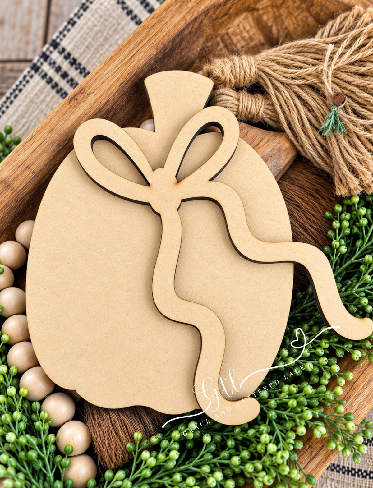 Ribbon Bow Pumpkin DIY Wood Kit 766