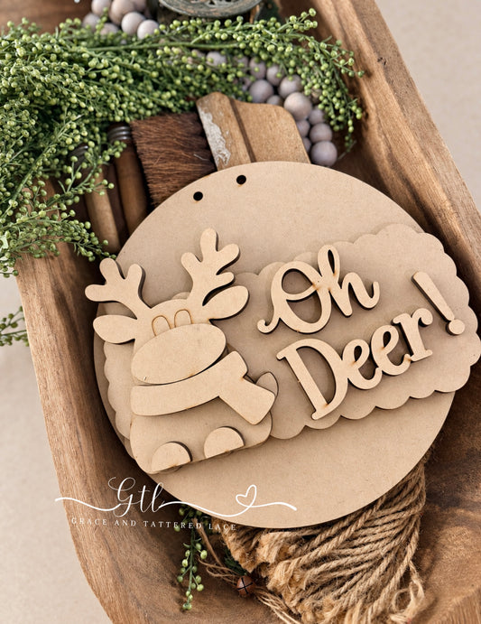 Oh Deer 8.9-inch Hanger DIY Wood Kit 799