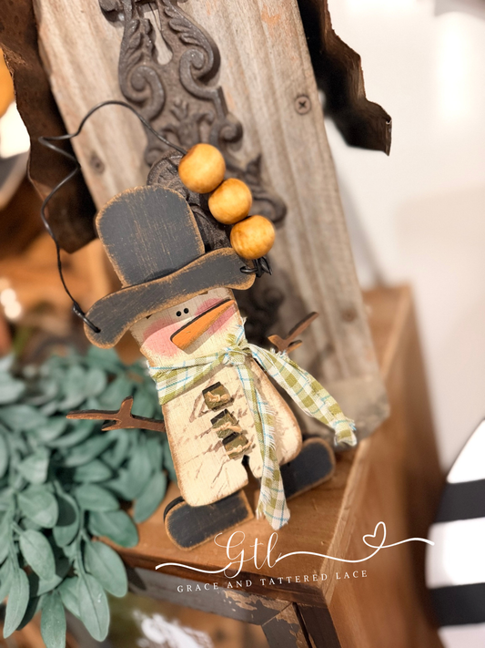 Wonky Top Hat Snowman Ornament DIY Kit 786