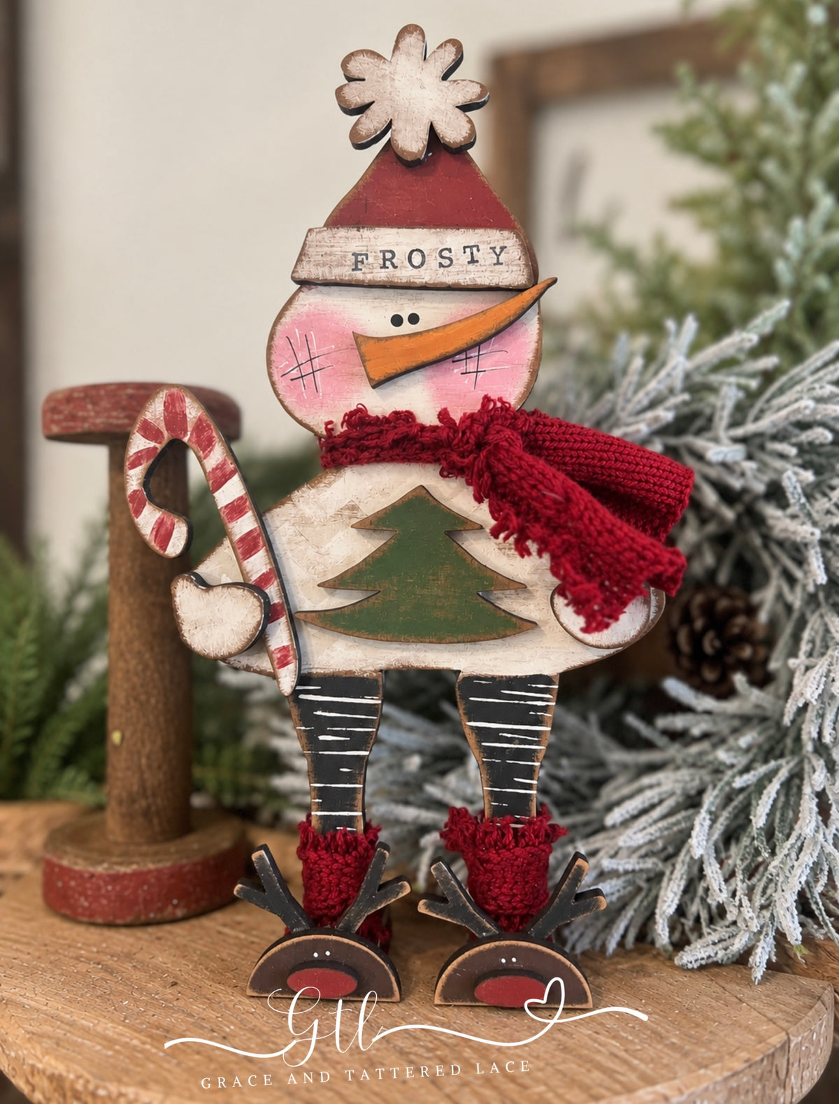 Whimsical Wonky Snowman Character 310
